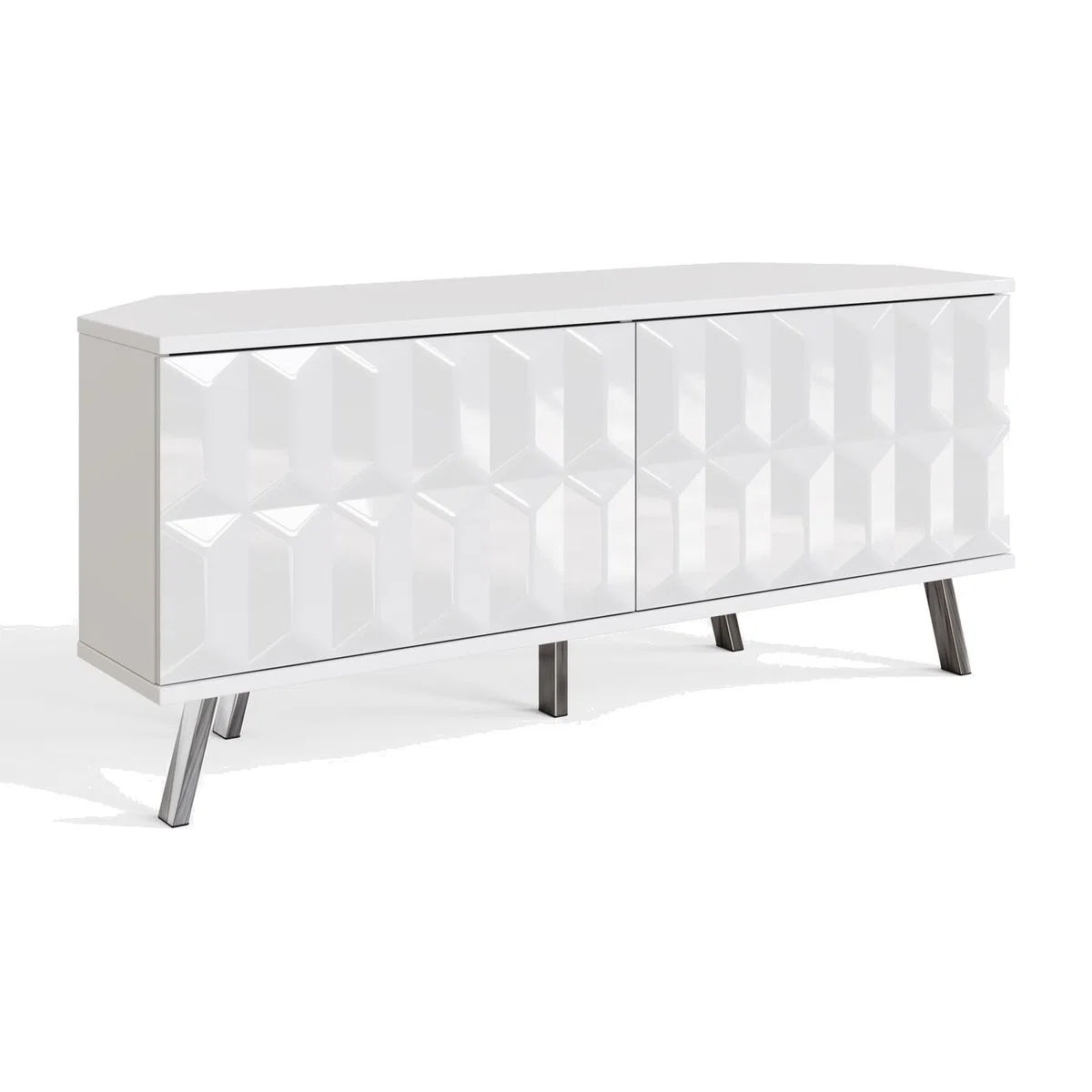 Elevate Corner TV Cabinet - White