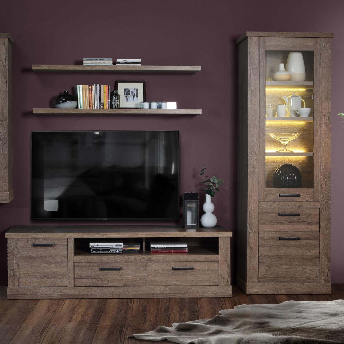 Corona 2-Drawer TV Unit - Tabak Oak – image 3