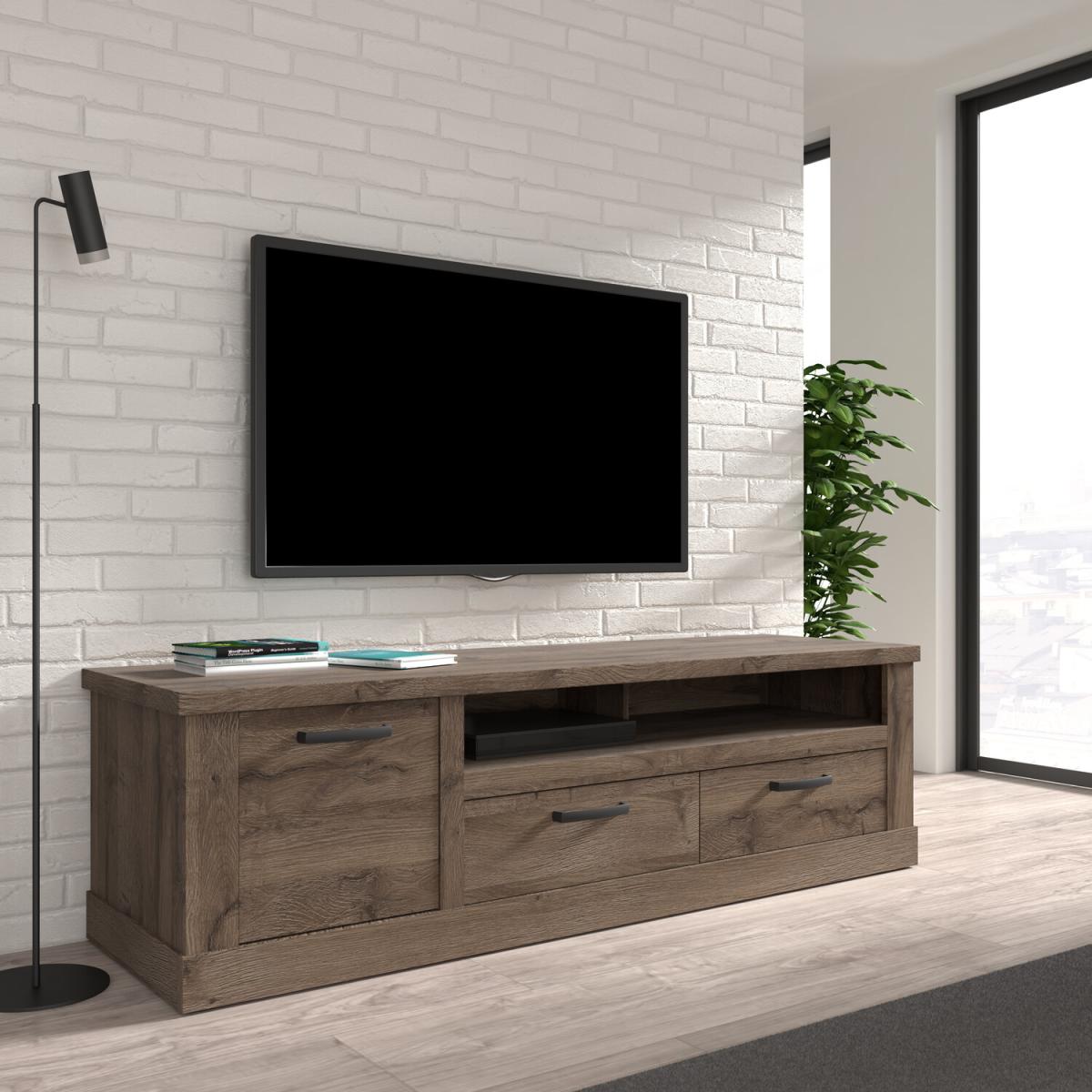 Corona 2-Drawer TV Unit - Tabak Oak – image 4