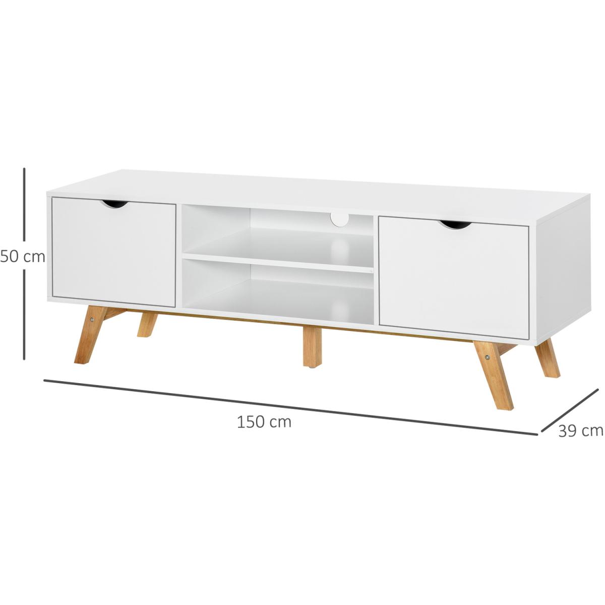 Elegant TV Stand Storage Cabinet - White – image 2
