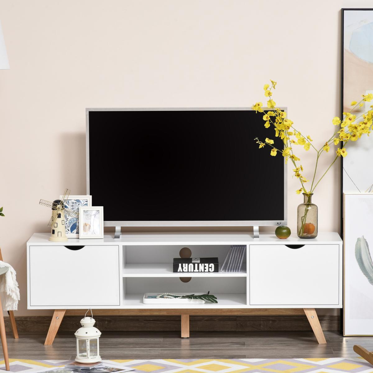 Elegant TV Stand Storage Cabinet - White – image 8