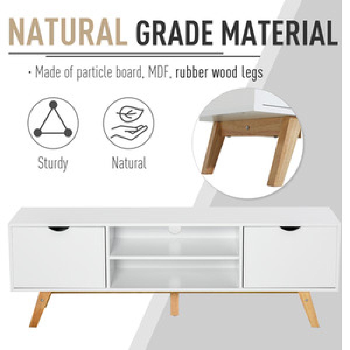 Elegant TV Stand Storage Cabinet - White – image 9