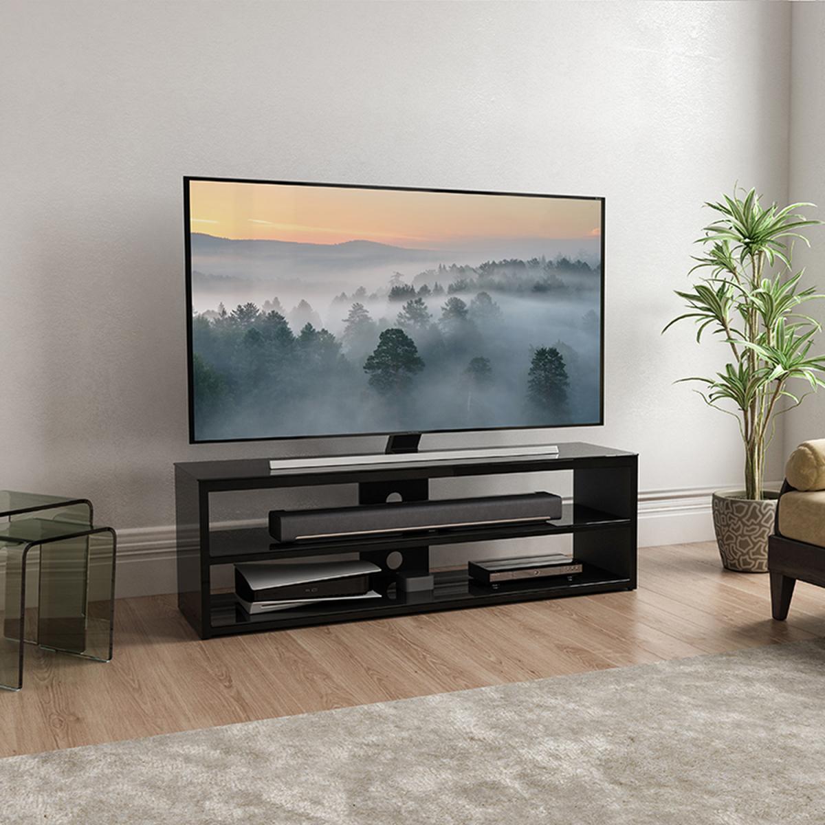 Muritz 1.4m Gloss Black TV Stand - Black – image 9