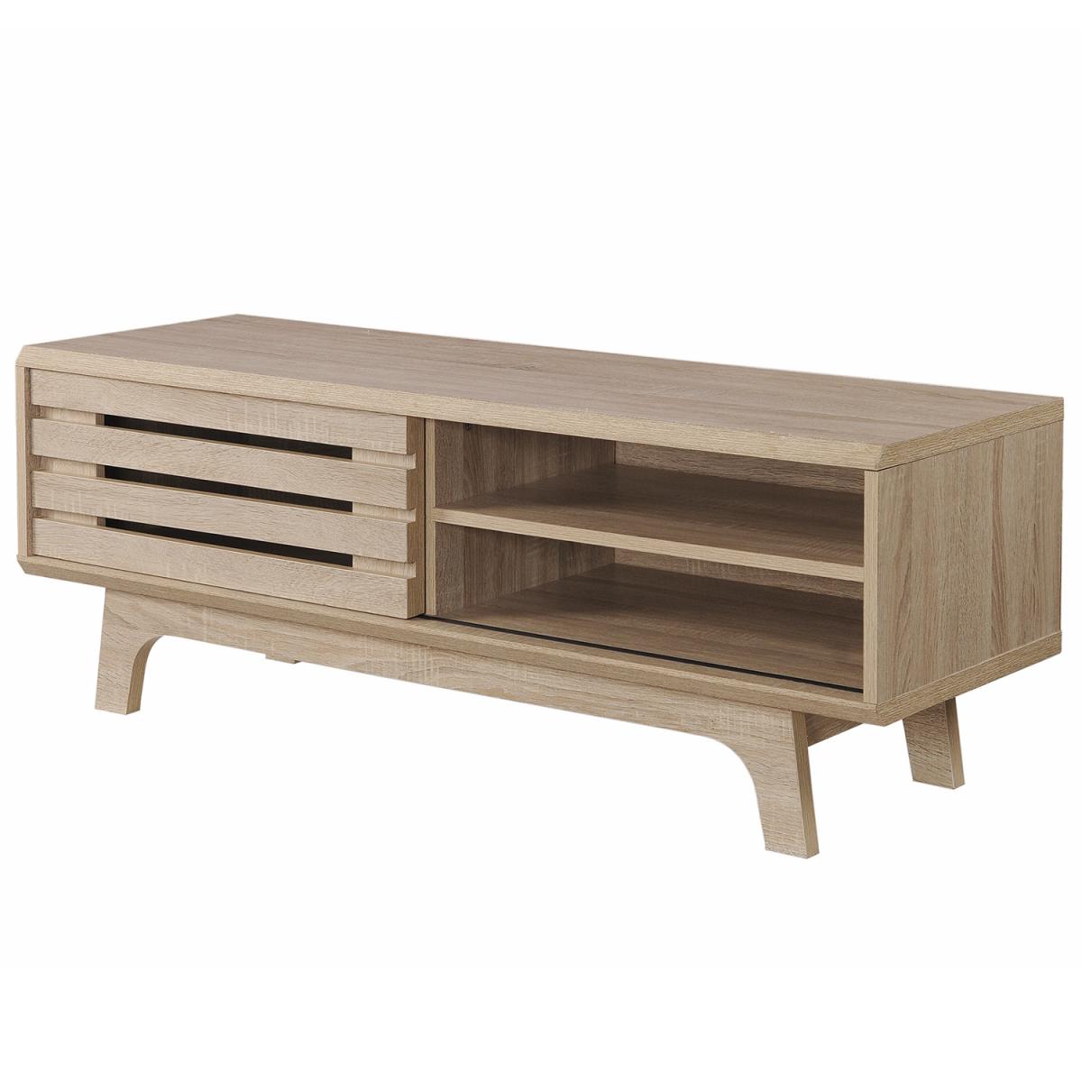 Essentials TV Cabinet With Sliding Door - Sonoma Oak – image 2