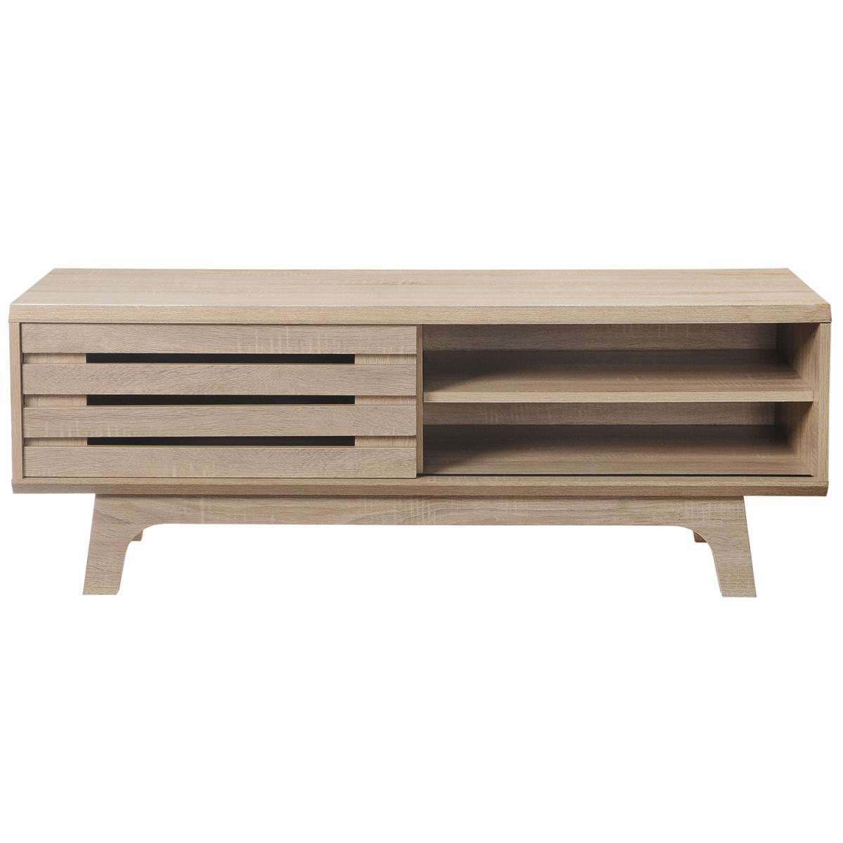 Essentials TV Cabinet With Sliding Door - Sonoma Oak – image 3