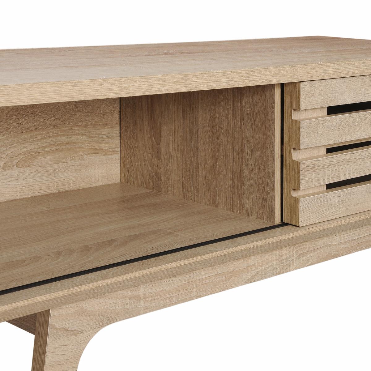 Essentials TV Cabinet With Sliding Door - Sonoma Oak – image 4