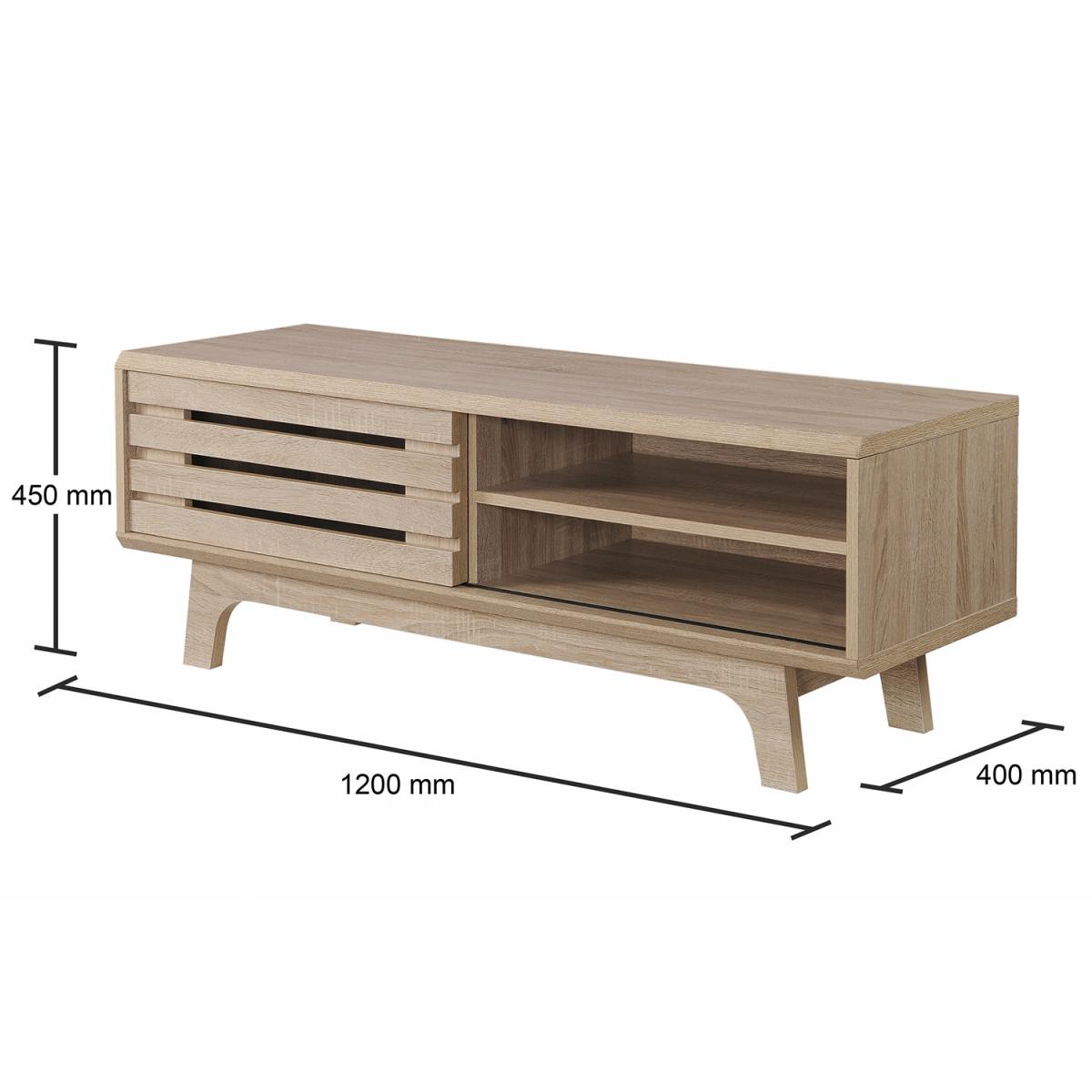 Essentials TV Cabinet With Sliding Door - Sonoma Oak – image 5