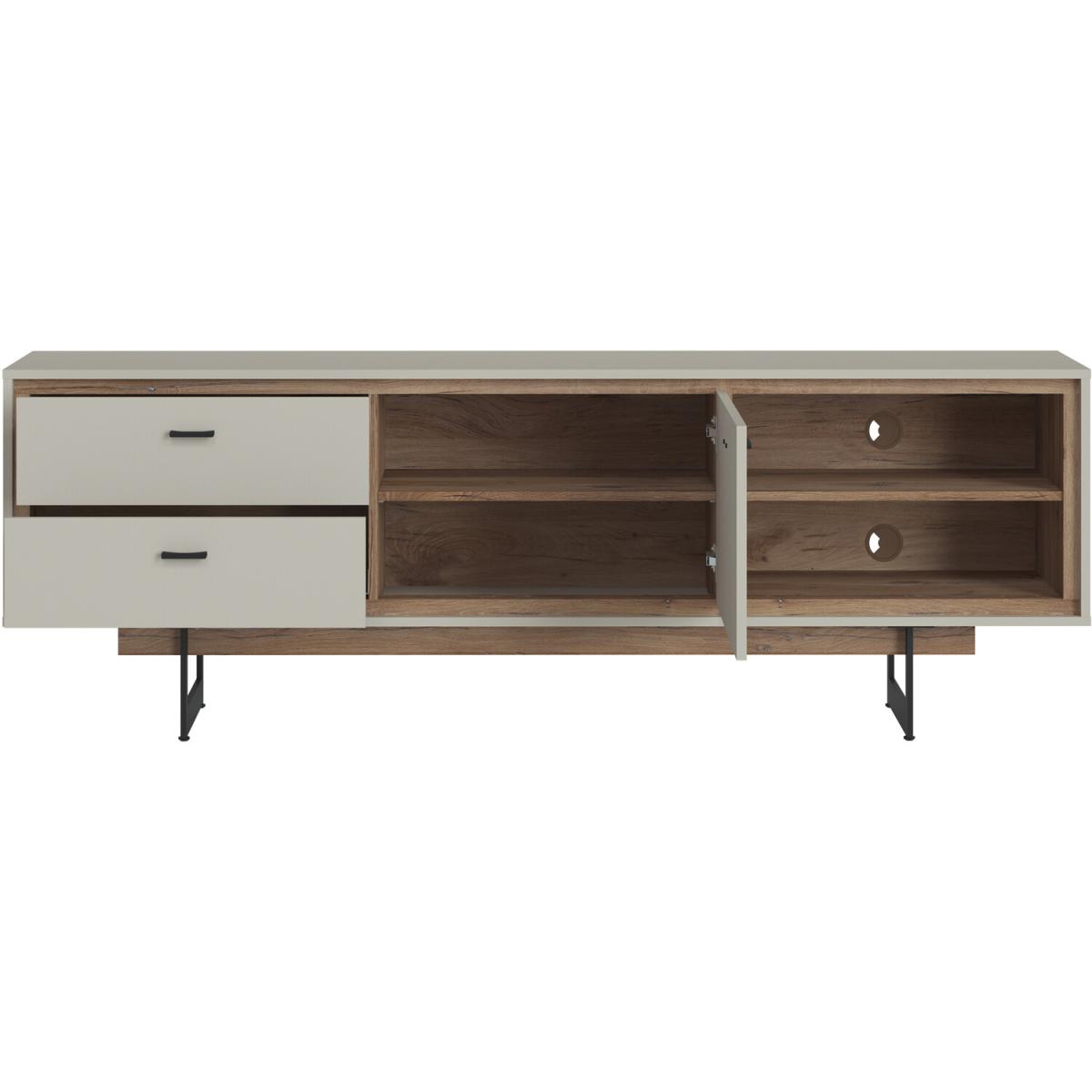 Rivero 1-Door 2-Drawer TV Unit - Oak & Grey – image 2