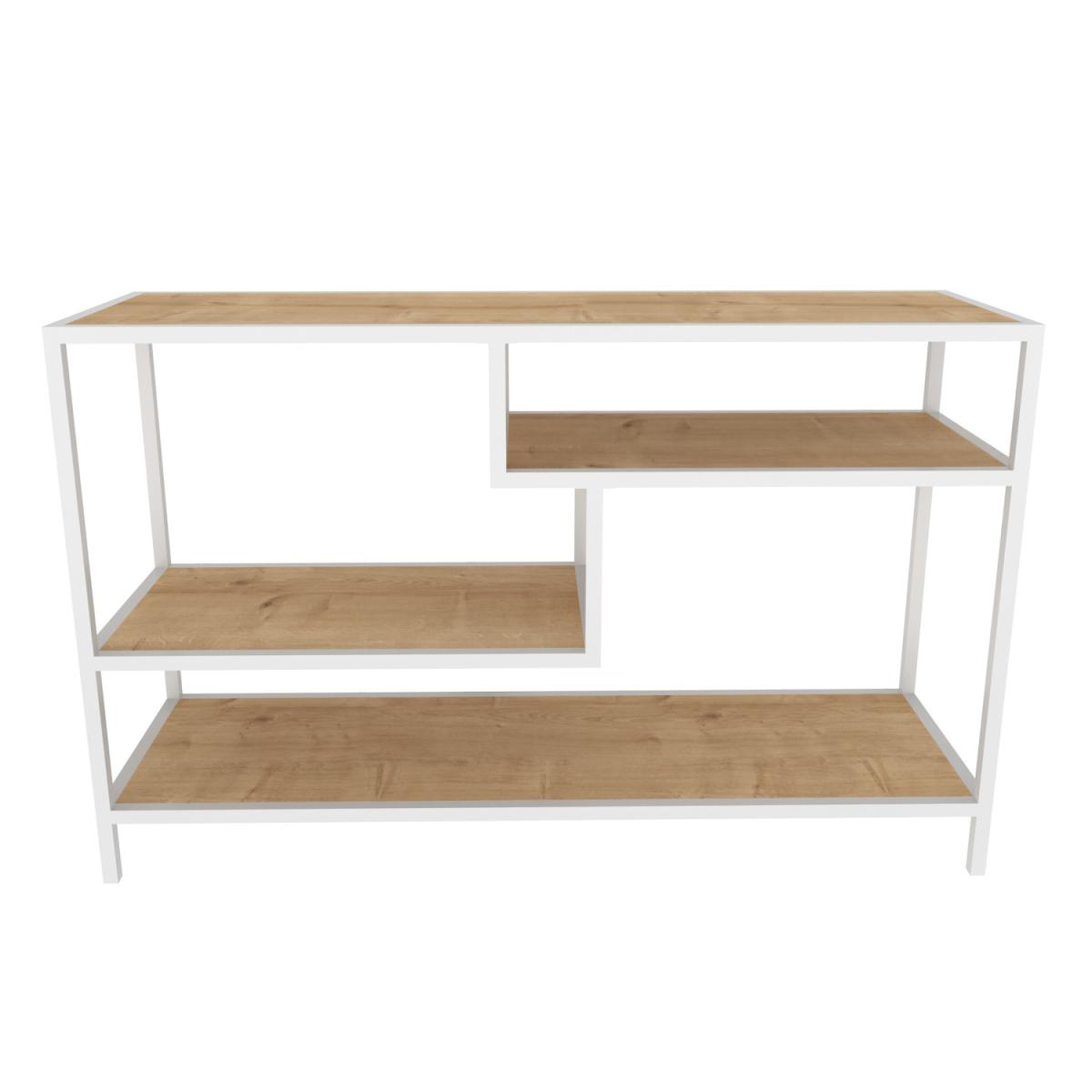 Robbins 120cm Wide Tv Stand Sapphire Oak and White - Sapphire Oak – image 2