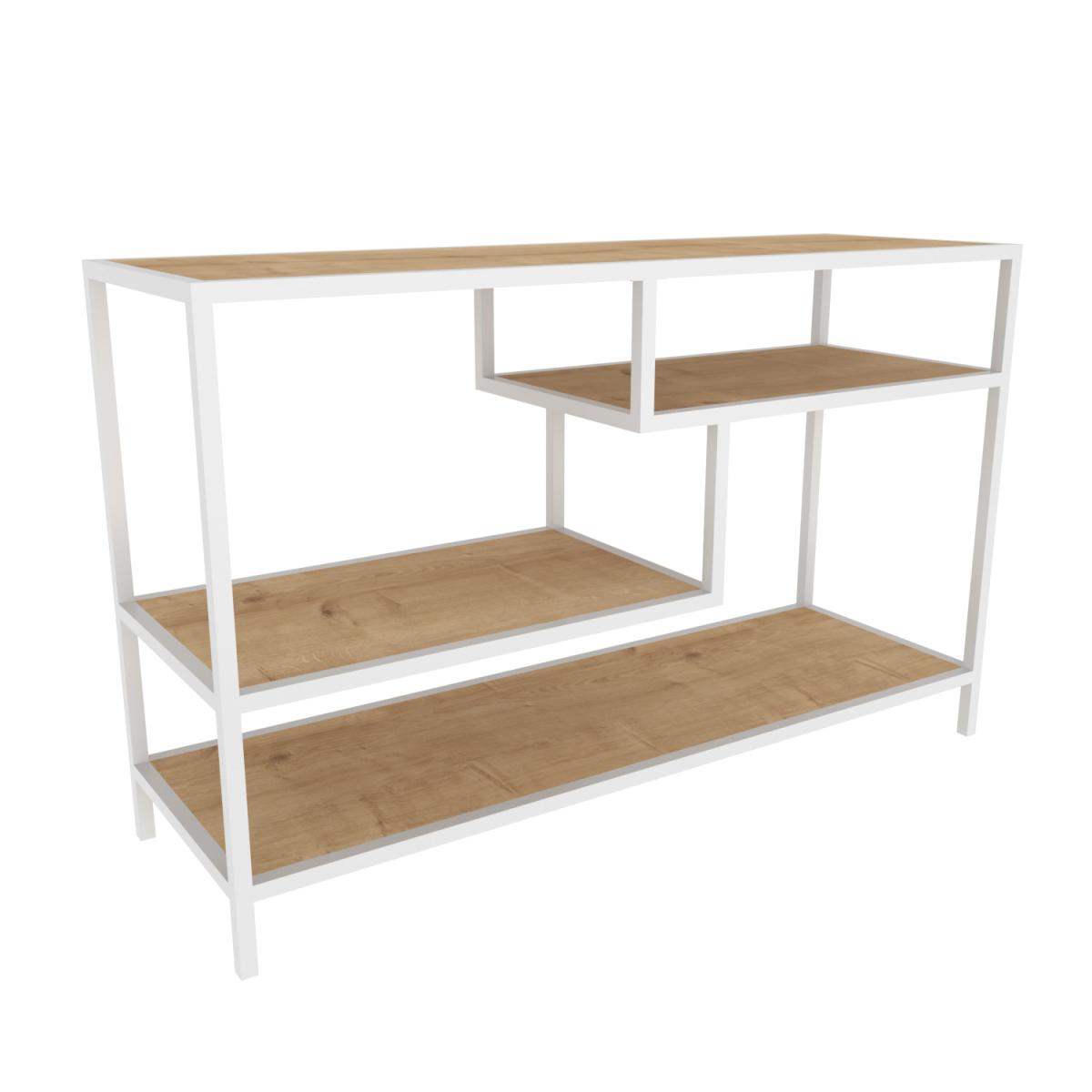 Robbins 120cm Wide Tv Stand Sapphire Oak and White - Sapphire Oak – image 3