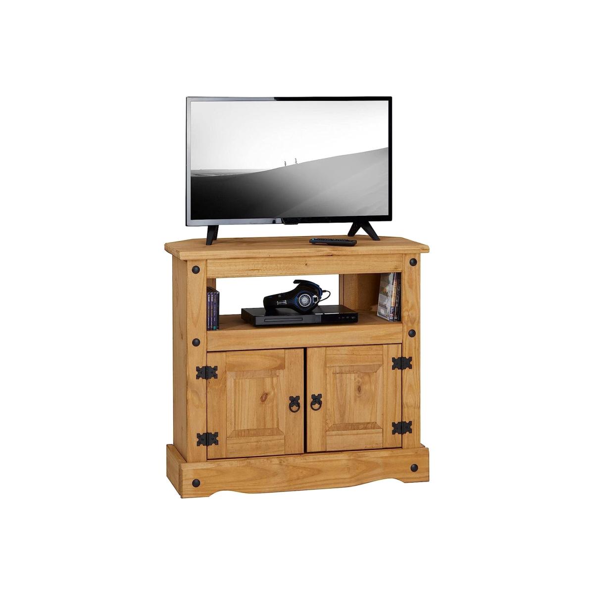 Corona Corner TV Stand - Waxed Pine
