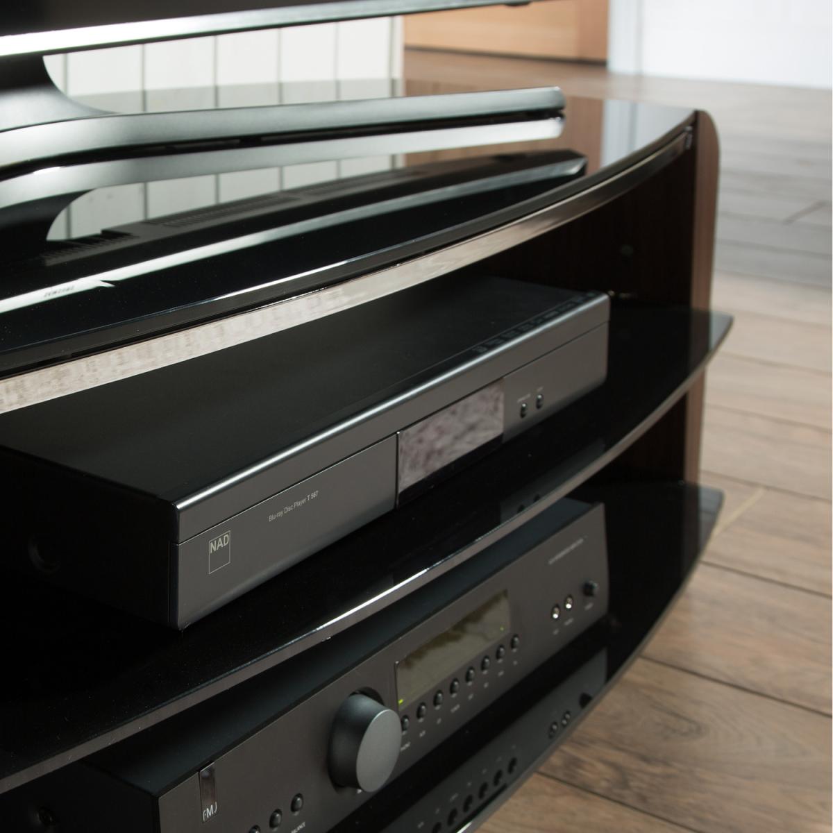 Alphason Francium 3 Shelf 1400mm TV Stand  - Walnut – image 4