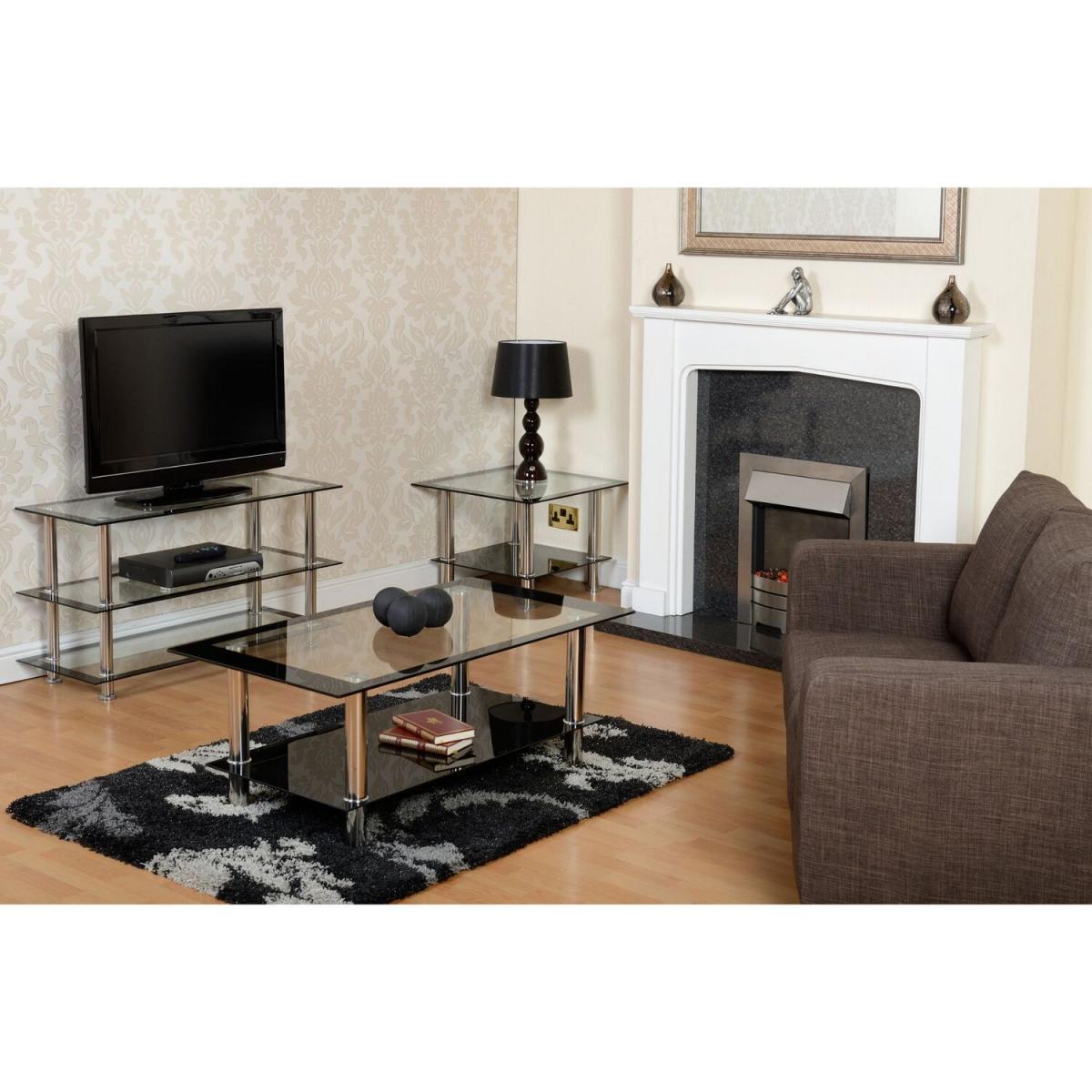 Harlequin TV Unit - Black and chrome – image 6