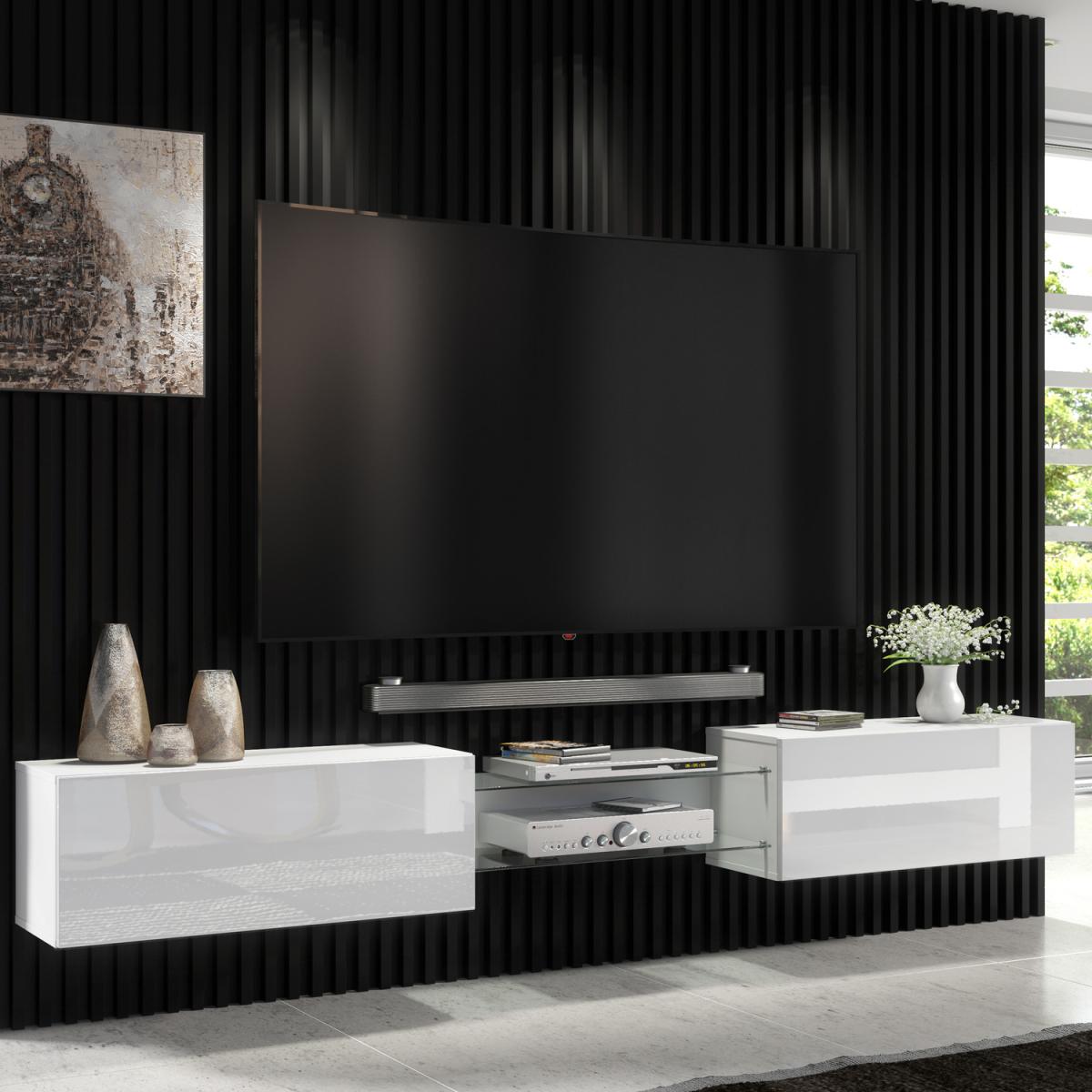 Art 02 TV Stand - White LED