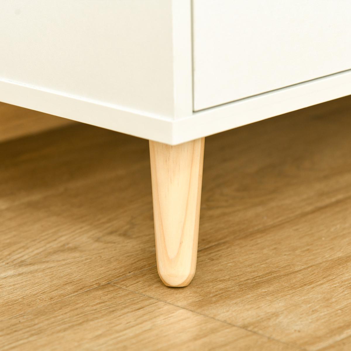 HOMCOM 99cm TV Stand Cabinet Shelves Drawers Storage - White – image 21