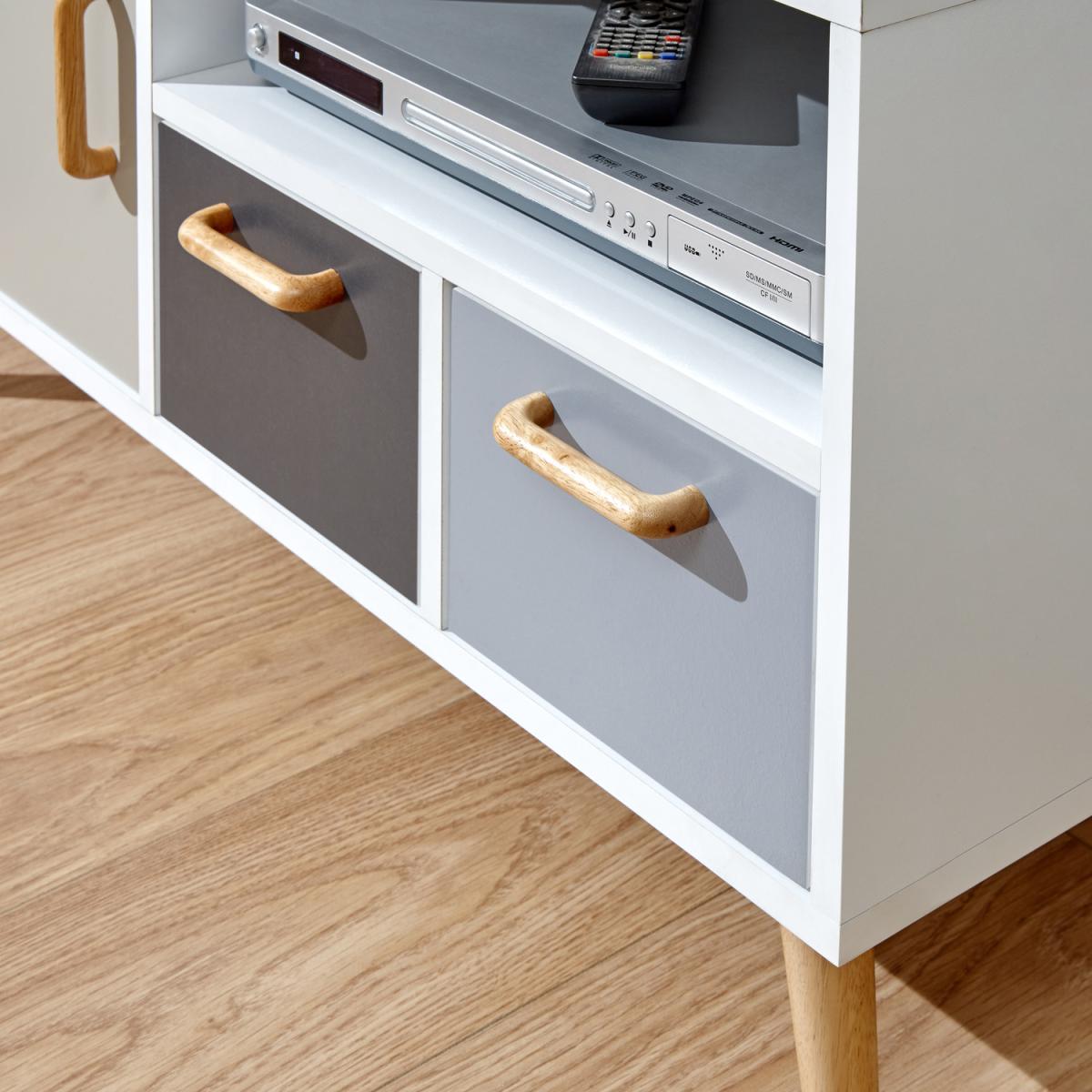 Delta Small TV Unit - White/Grey Multi – image 4