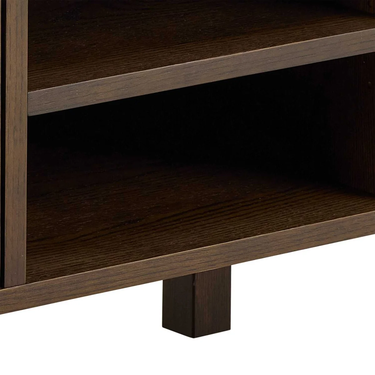 Cork Veneer TV Unit with Ceramic Top - Brown – image 5