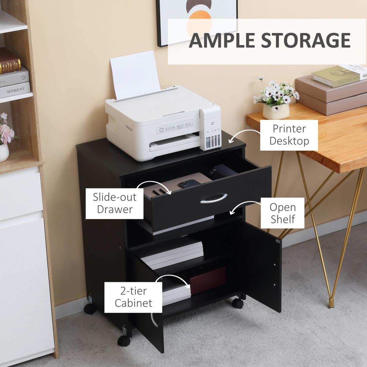 Mobile Printer Cabinet - White – image 12