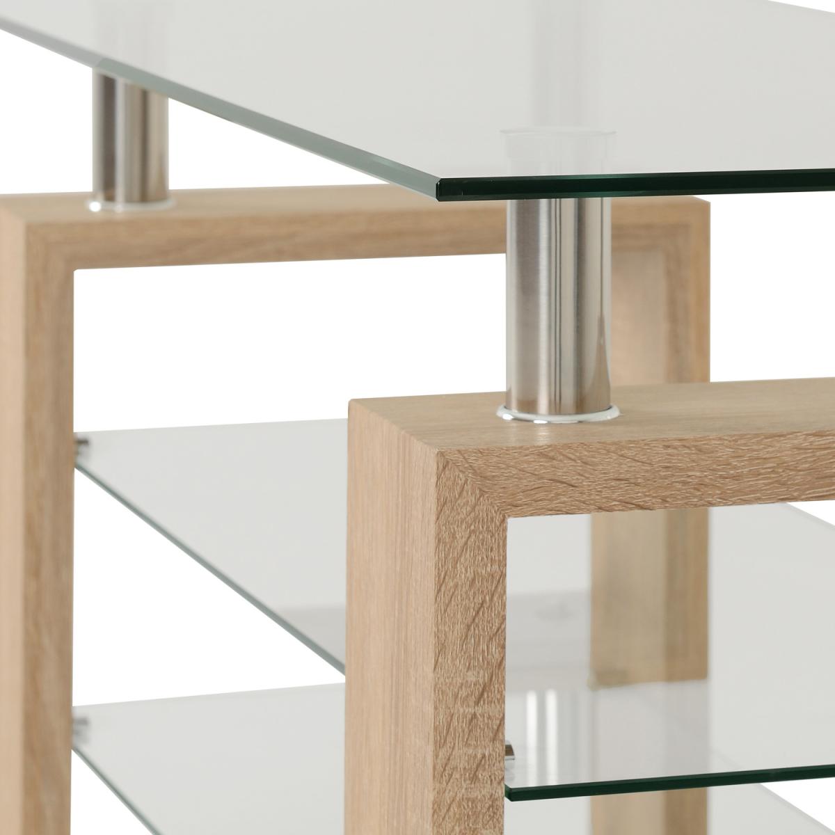 Milan TV Unit - Charcoal Glass - Sonoma Oak – image 5