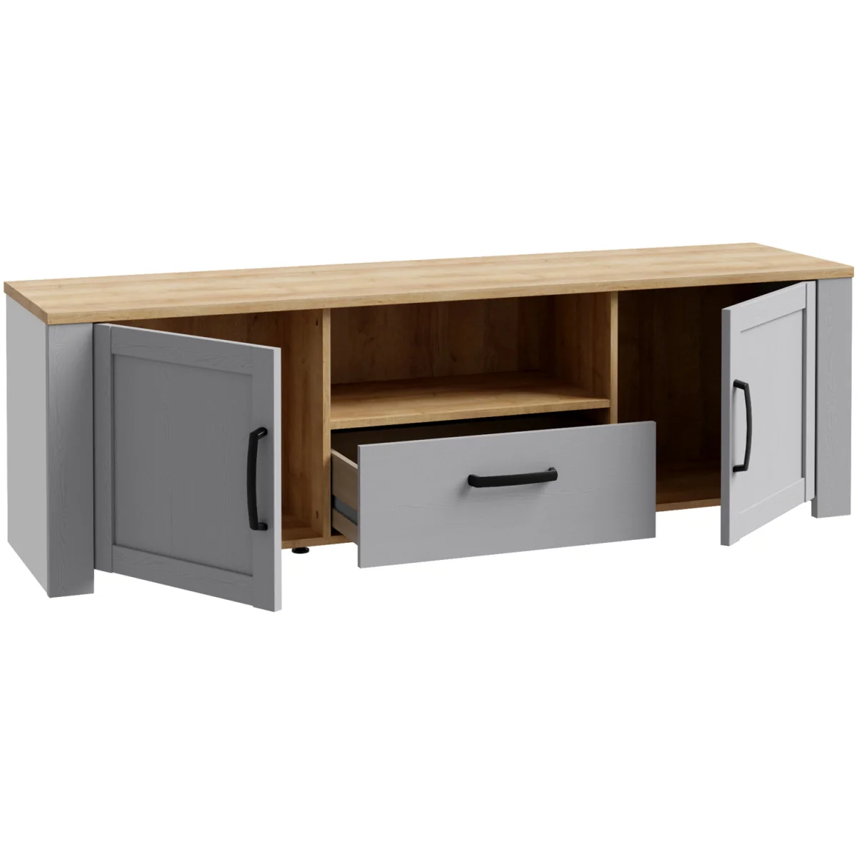 Bohol TV Unit Inc. LED Light - Riviera Oak & Grey Oak – image 2