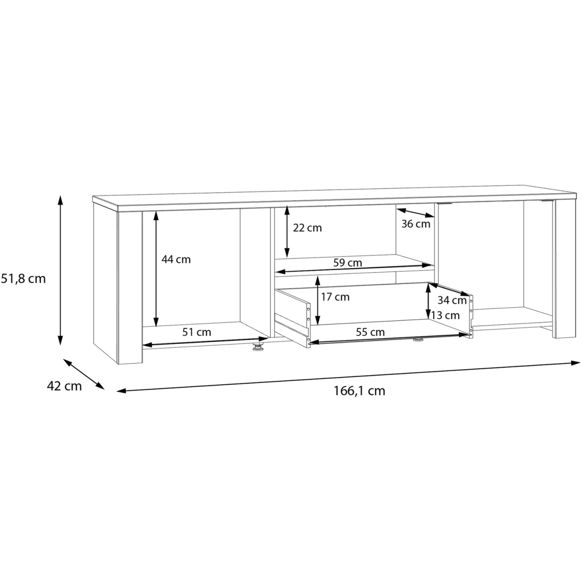 Bohol TV Unit Inc. LED Light - Riviera Oak & Grey Oak – image 9
