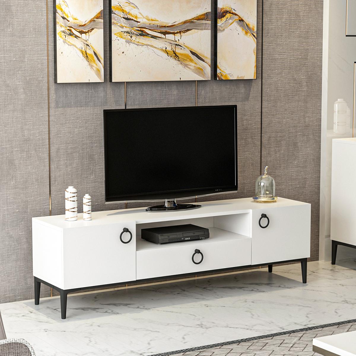 Moon Modern - TV Stand New - White – image 2