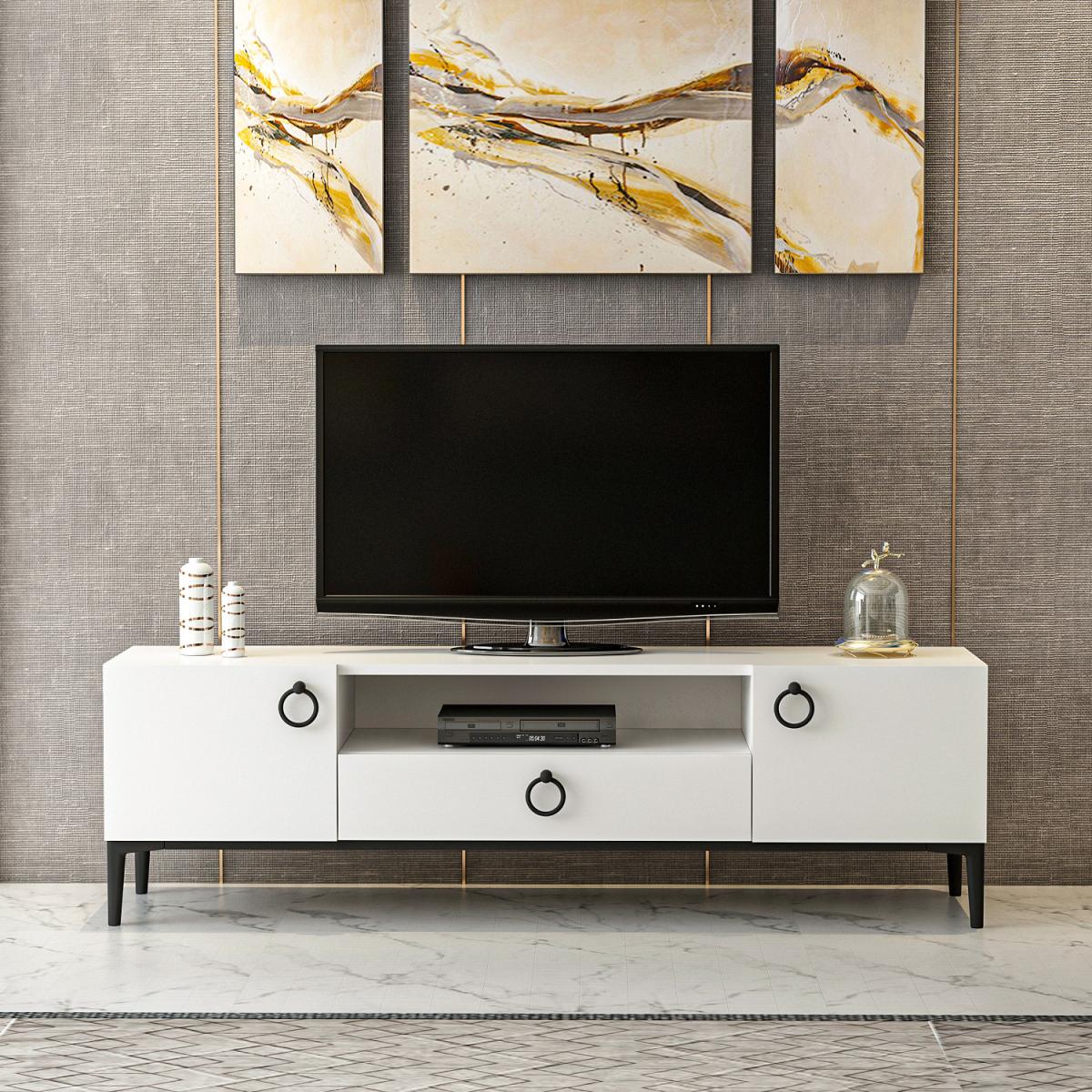 Moon Modern - TV Stand New - White – image 3