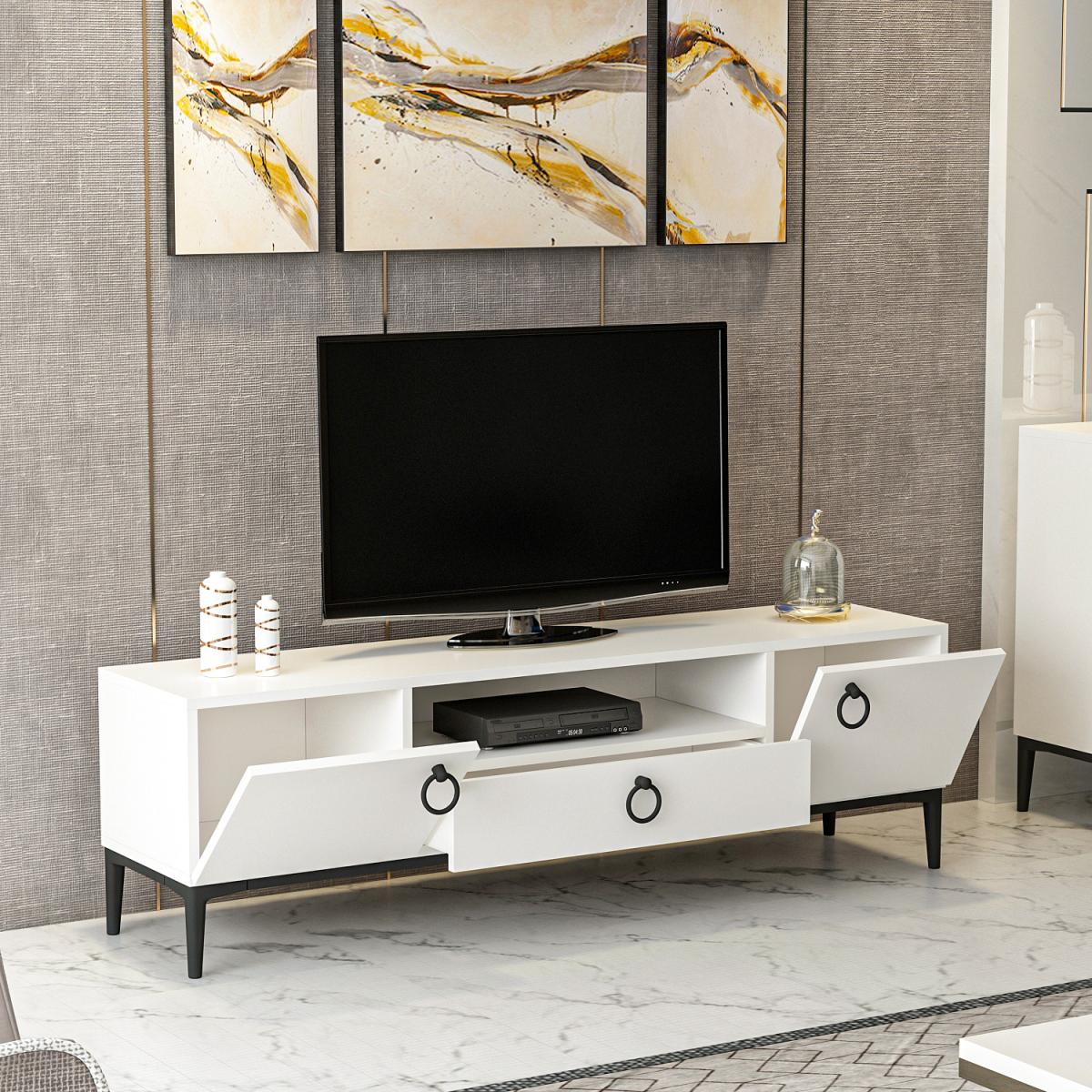 Moon Modern - TV Stand New - White – image 4