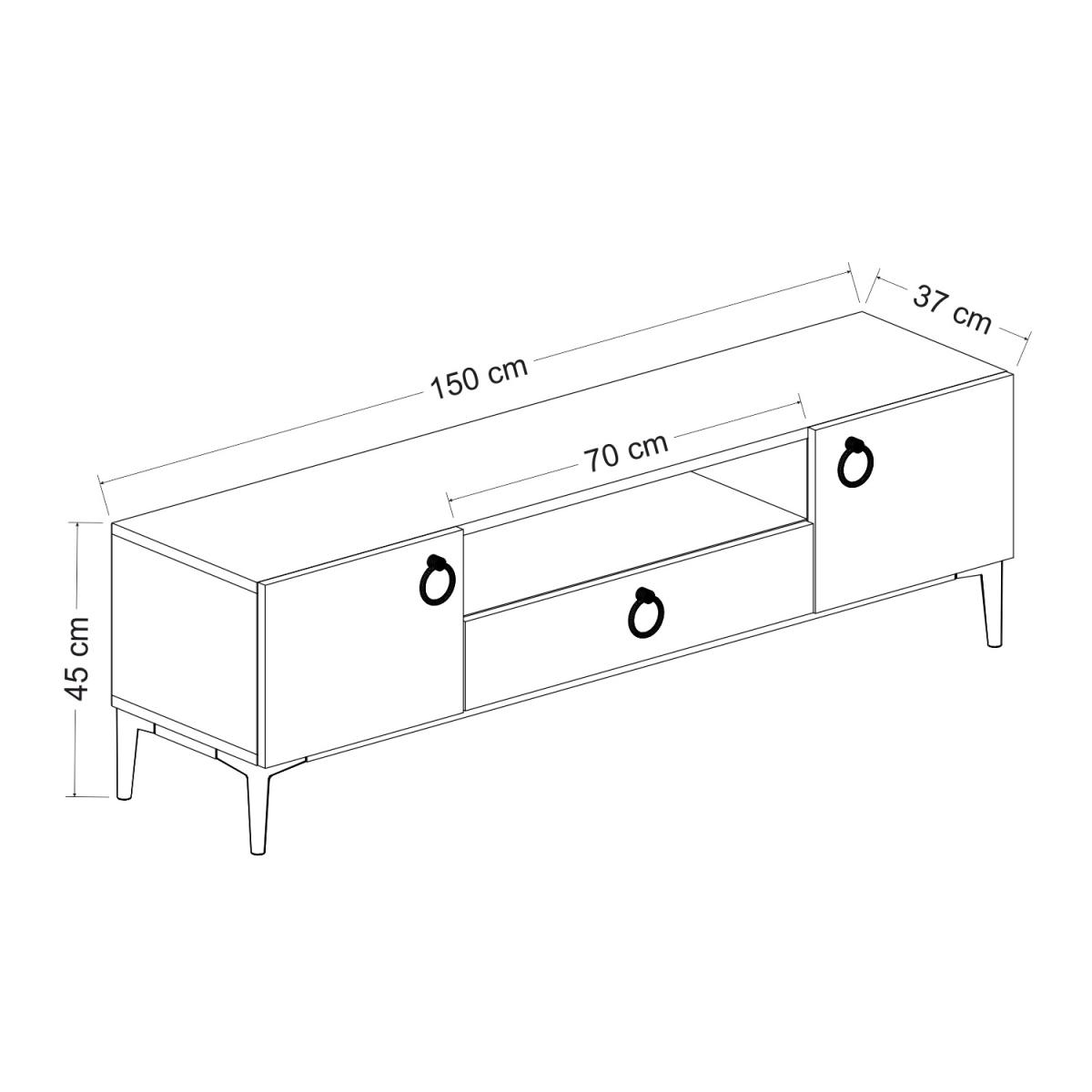 Moon Modern - TV Stand New - White – image 5