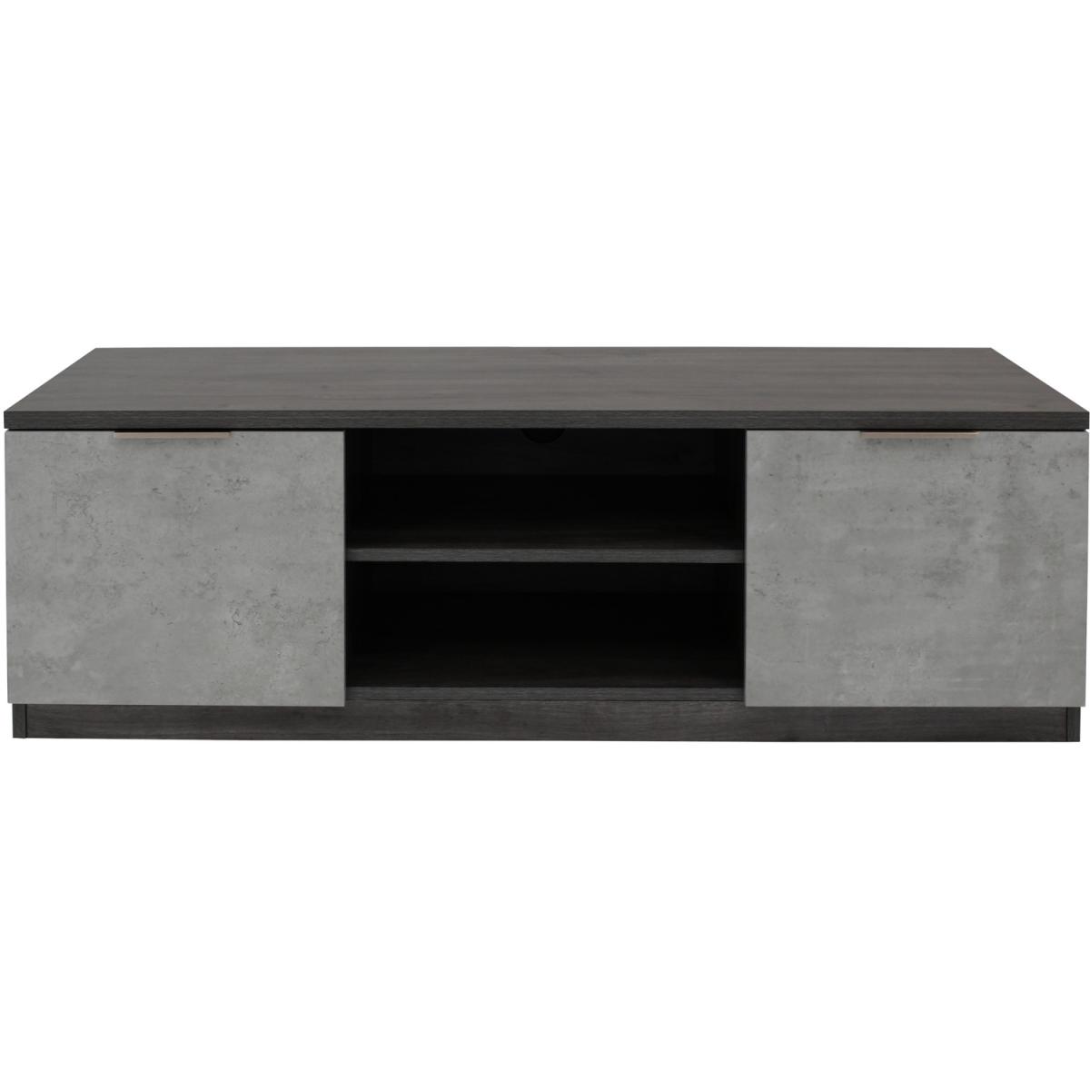 Layton TV Unit with Cabinet and Bookcase - Smoked oak – image 3