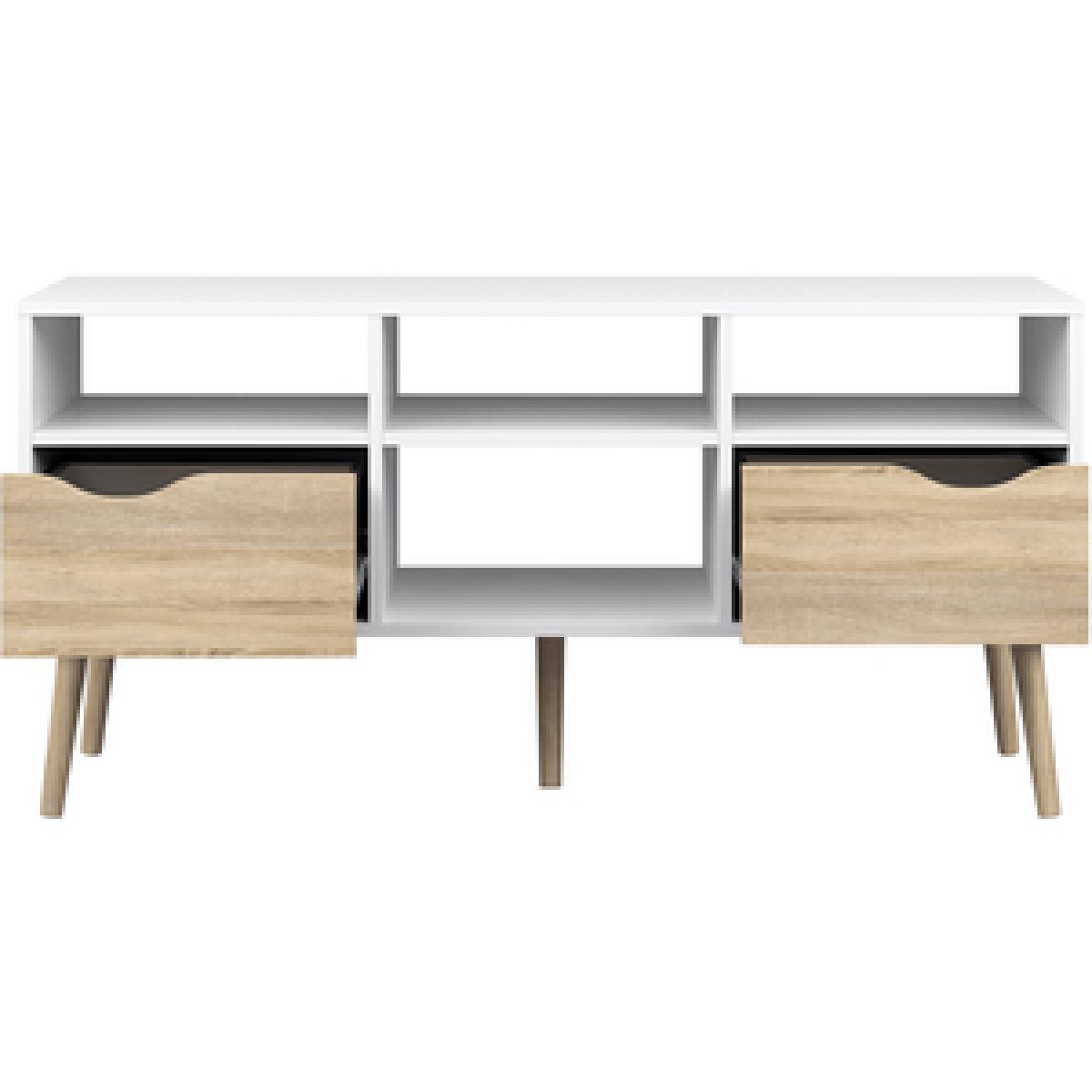 Toyen TV Unit - Wide - White and Black Matt – image 12