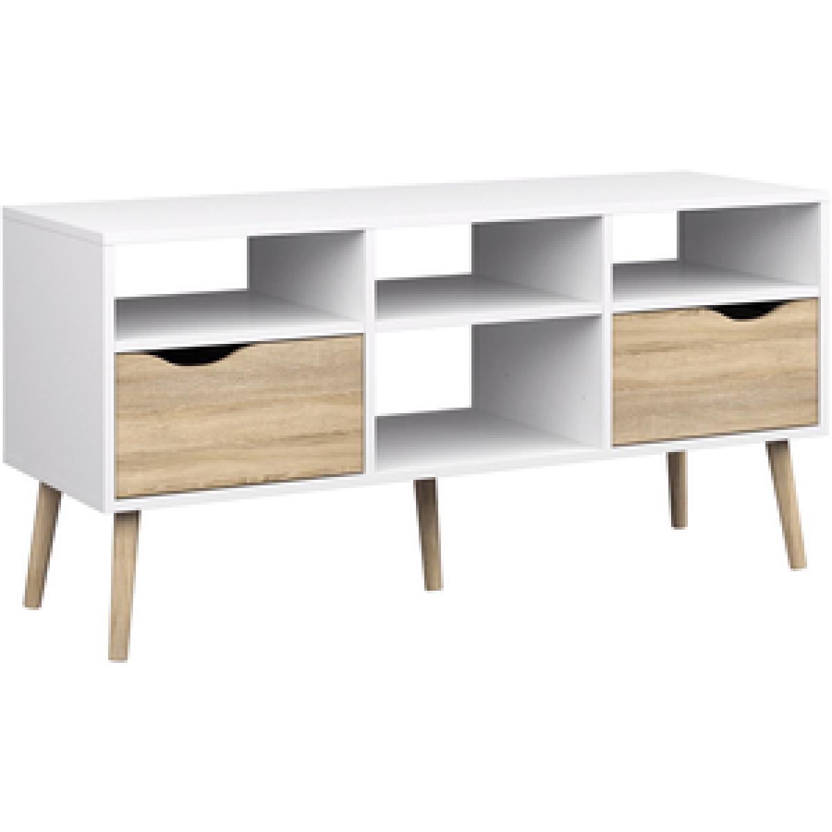 Toyen TV Unit - Wide - White and Black Matt – image 9