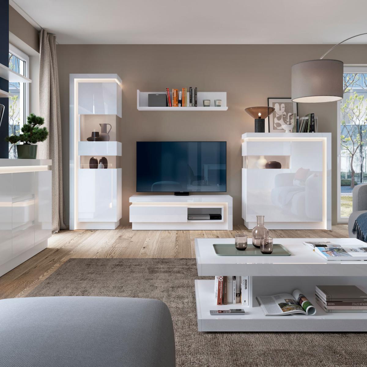 Lyon 1-Drawer Open Shelf TV Cabinet – image 4