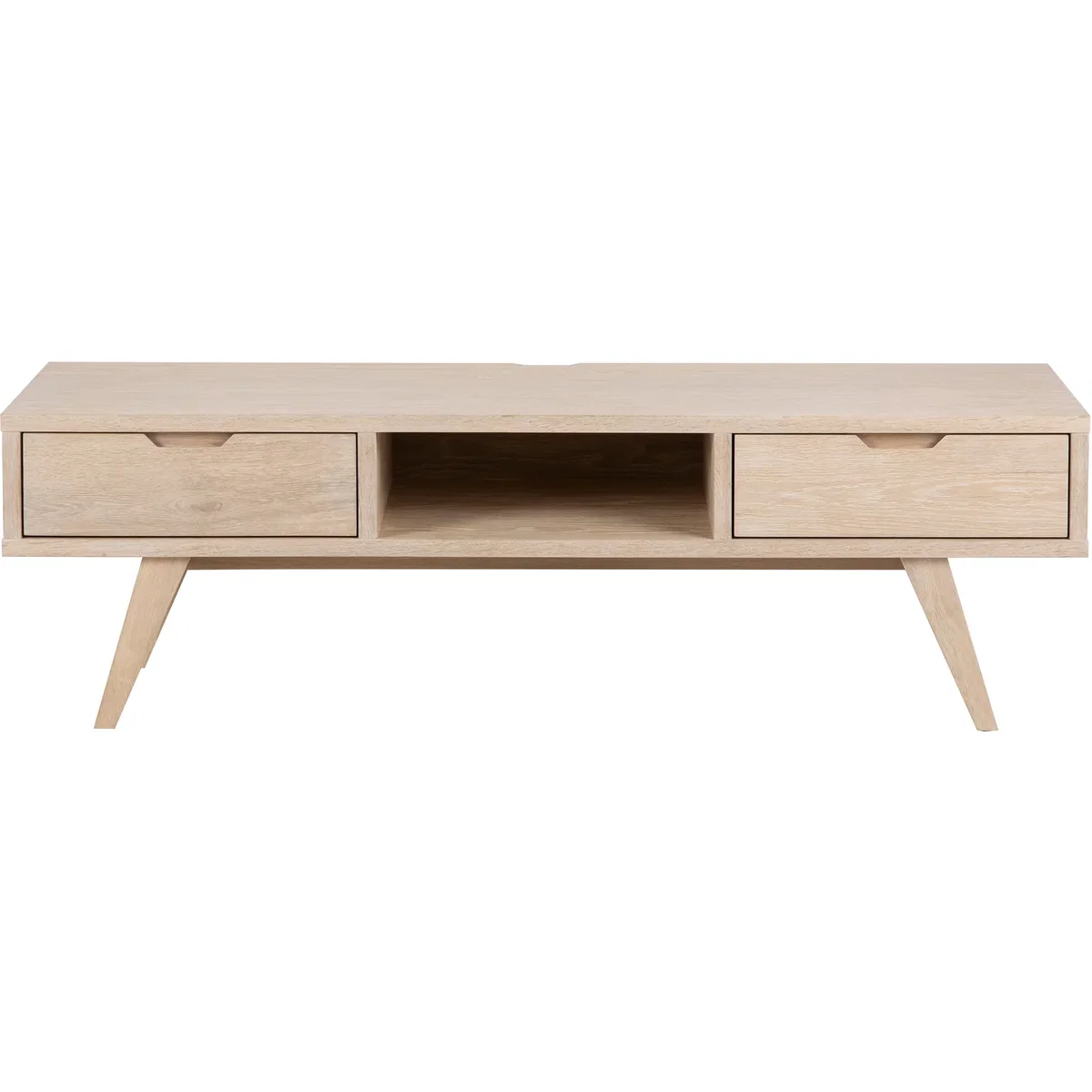 A-Line TV Unit with 2 Drawers - White Oak – image 3