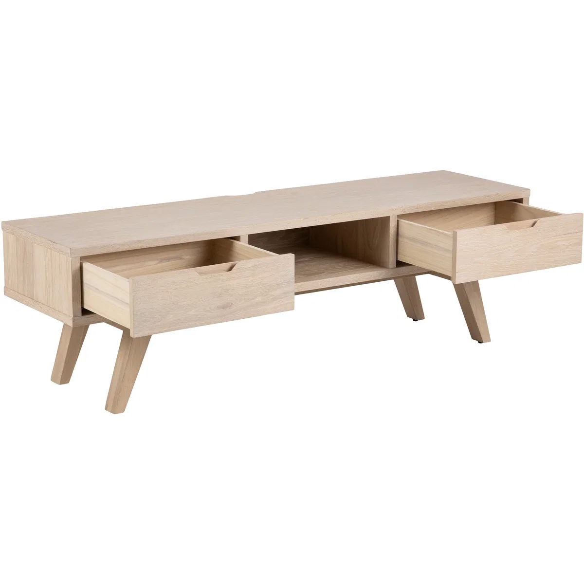 A-Line TV Unit with 2 Drawers - White Oak – image 5