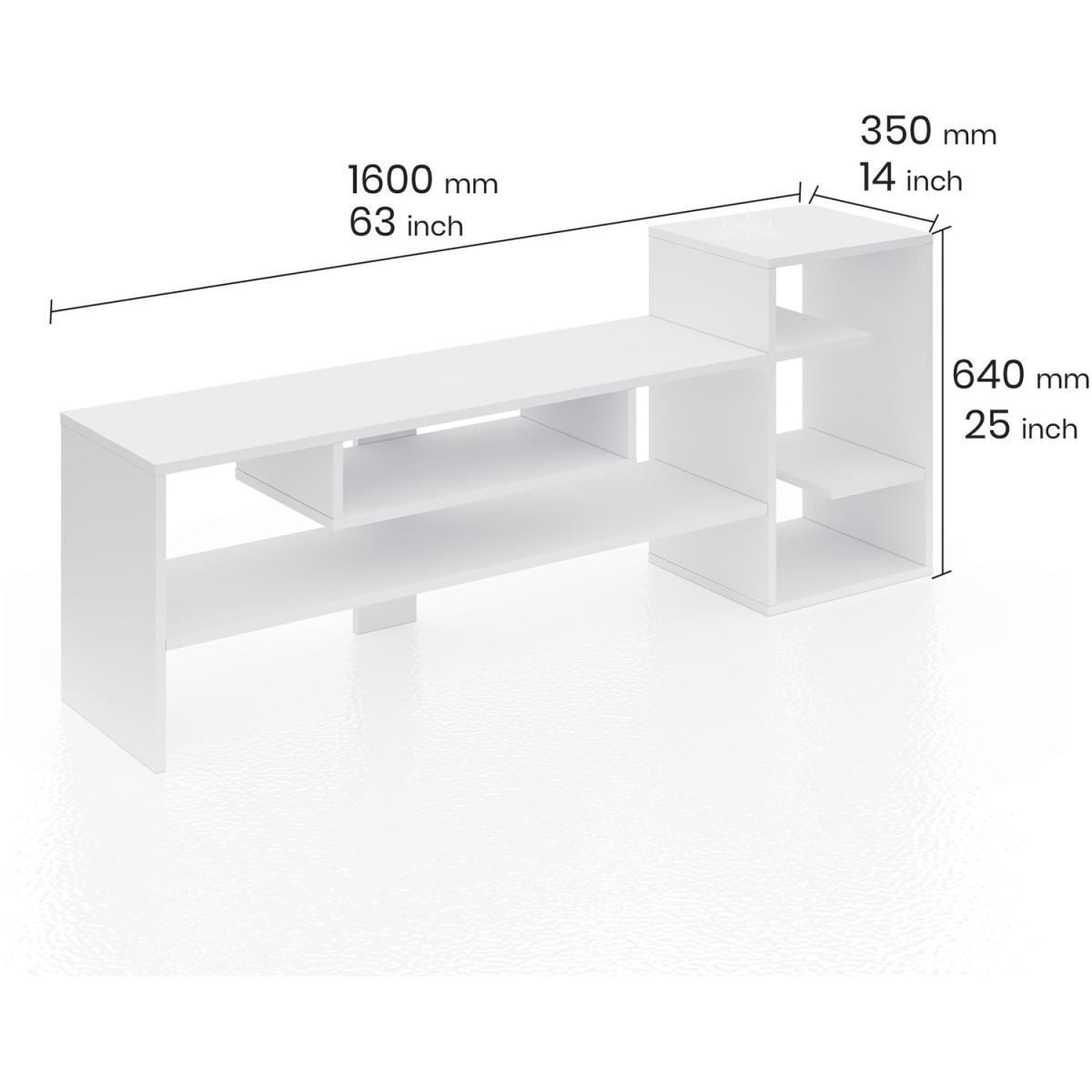 Gulio Modern TV Stand and Media Console - White – image 5