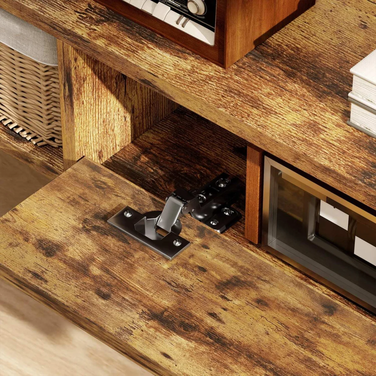 Avamoro 120cm Rustic Brown Floating TV Unit - Fits TVs Up to 50 Inches – image 8