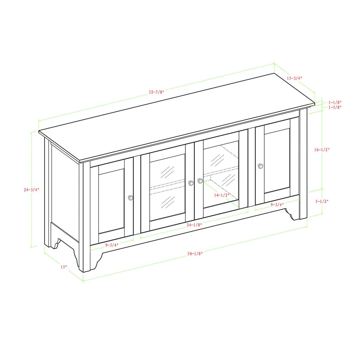 Elche Glasswood TV Stand - White – image 11