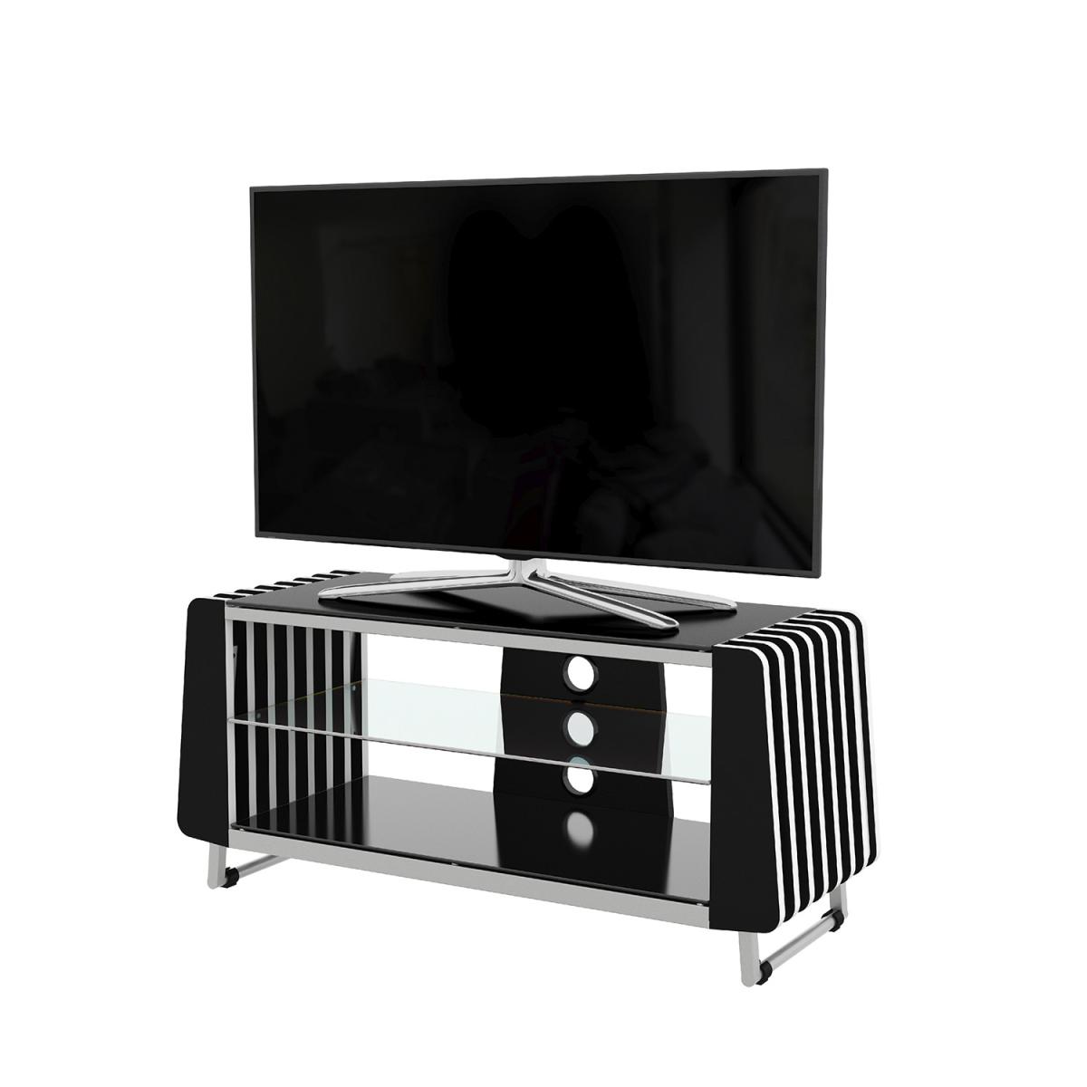 Groove Height and Colour Adjustable TV Stand - Black – image 3