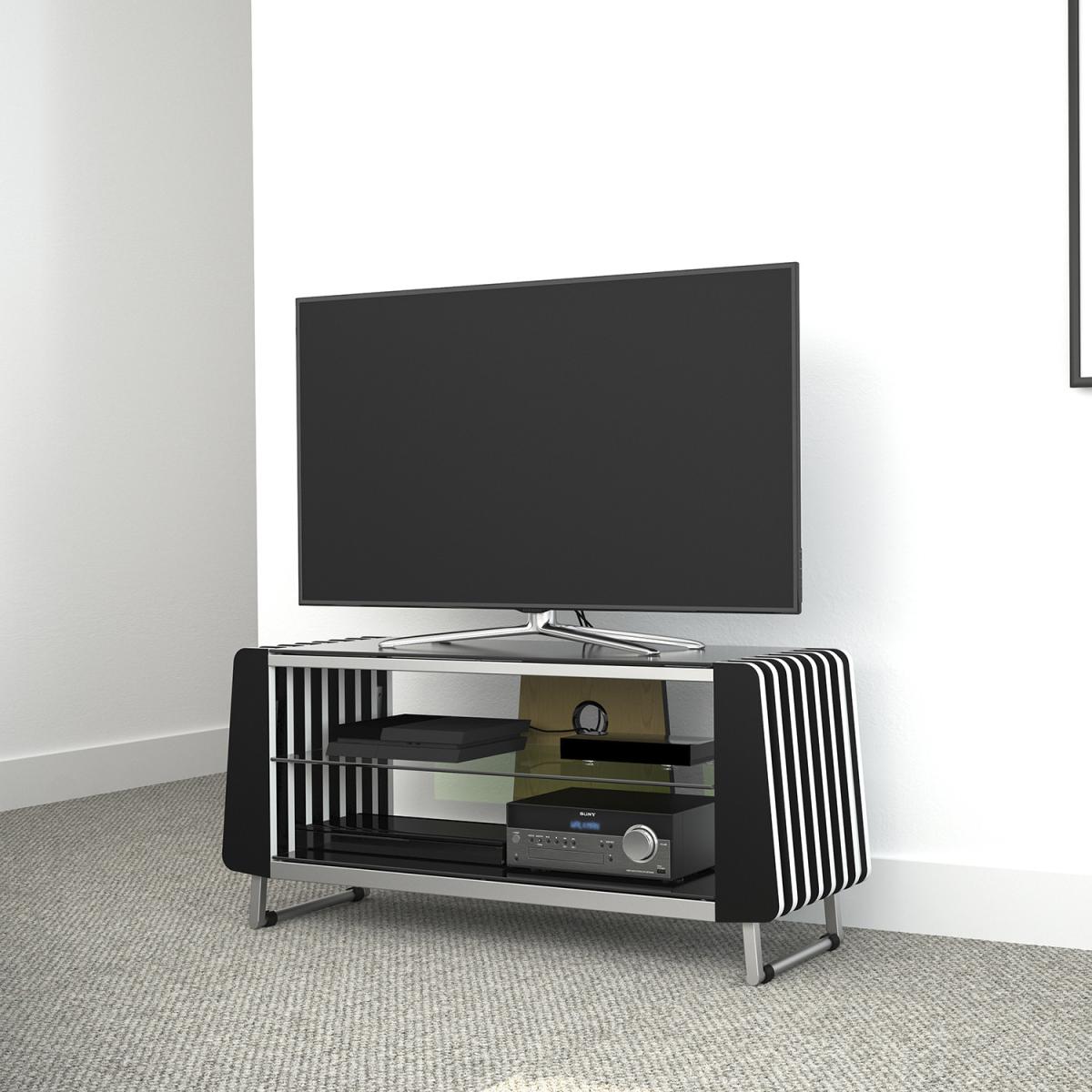 Groove Height and Colour Adjustable TV Stand - Black – image 4