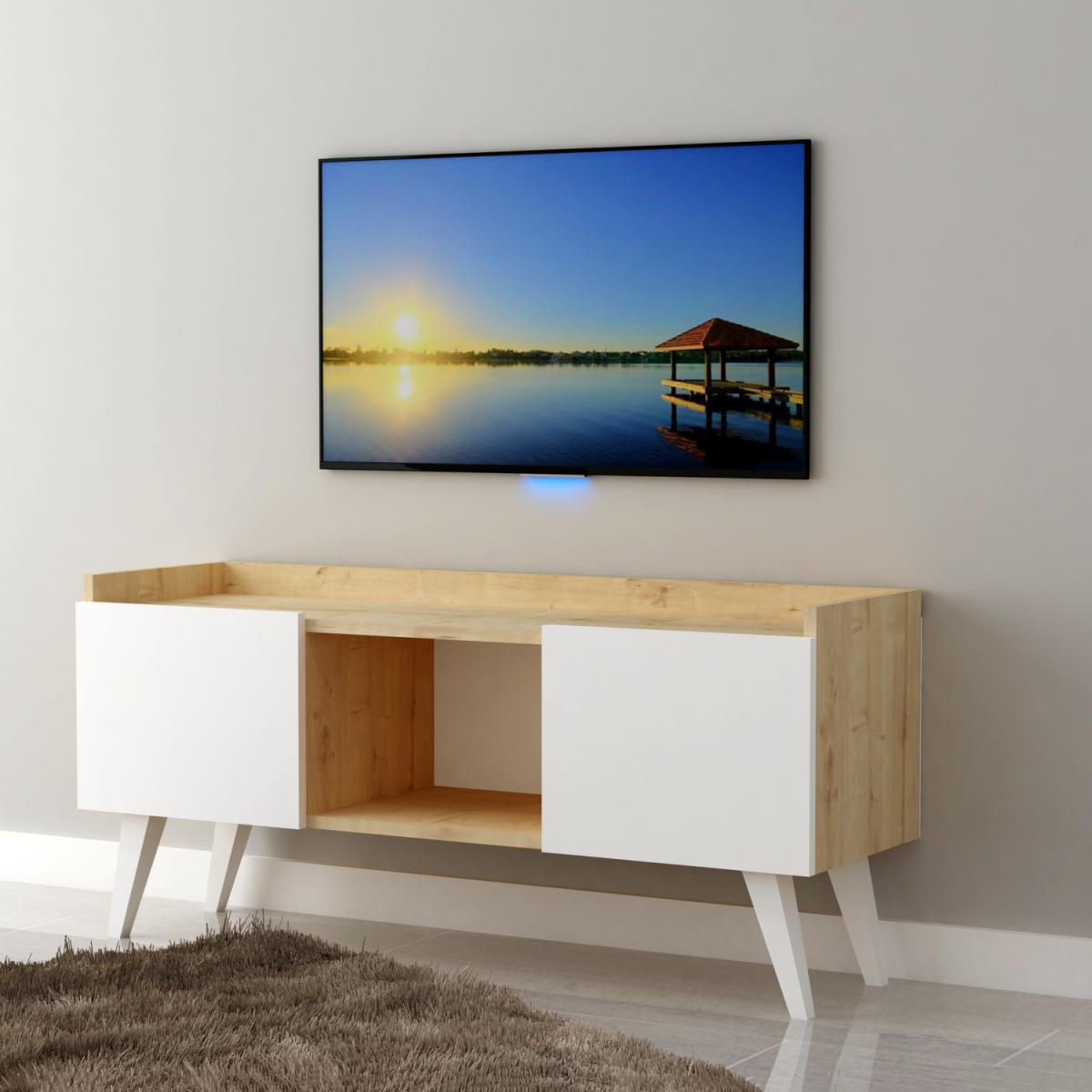 Ariane- TV Stand  - White and Oak – image 4