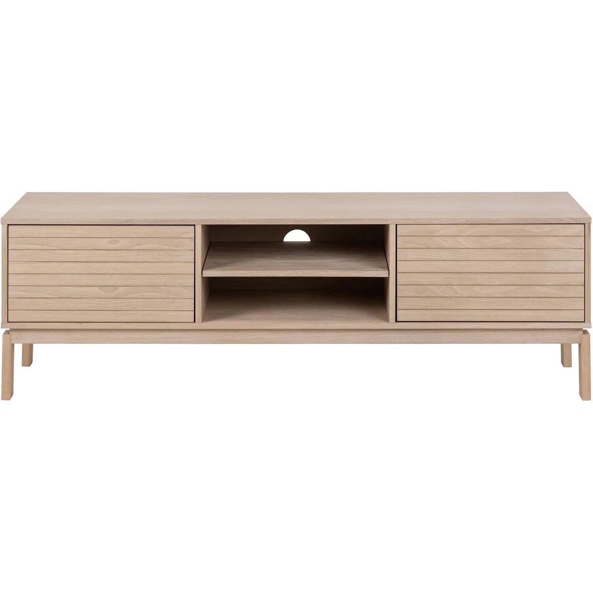 Linley 2 Door TV Unit in White Oak - White Oak – image 2