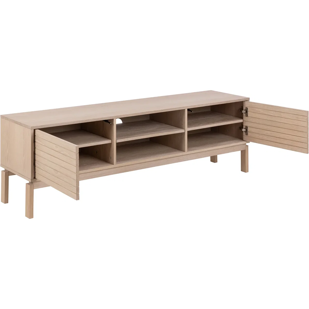 Linley 2 Door TV Unit in White Oak - White Oak – image 4