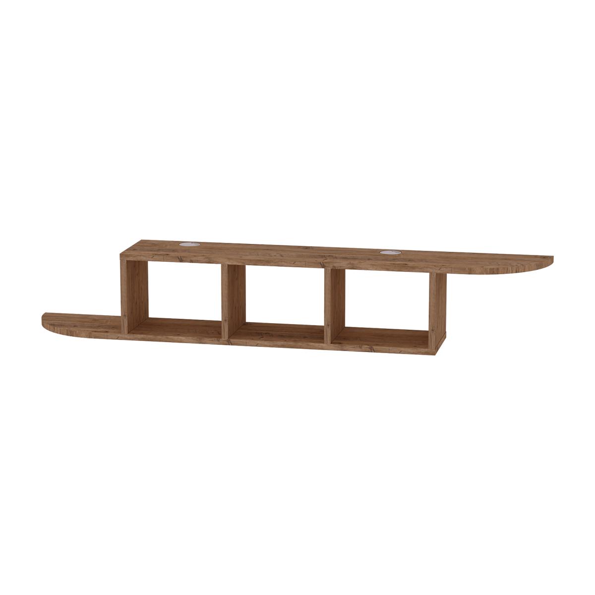 Livius Floating TV Stand with Shelves - Atlantic Pine – image 1