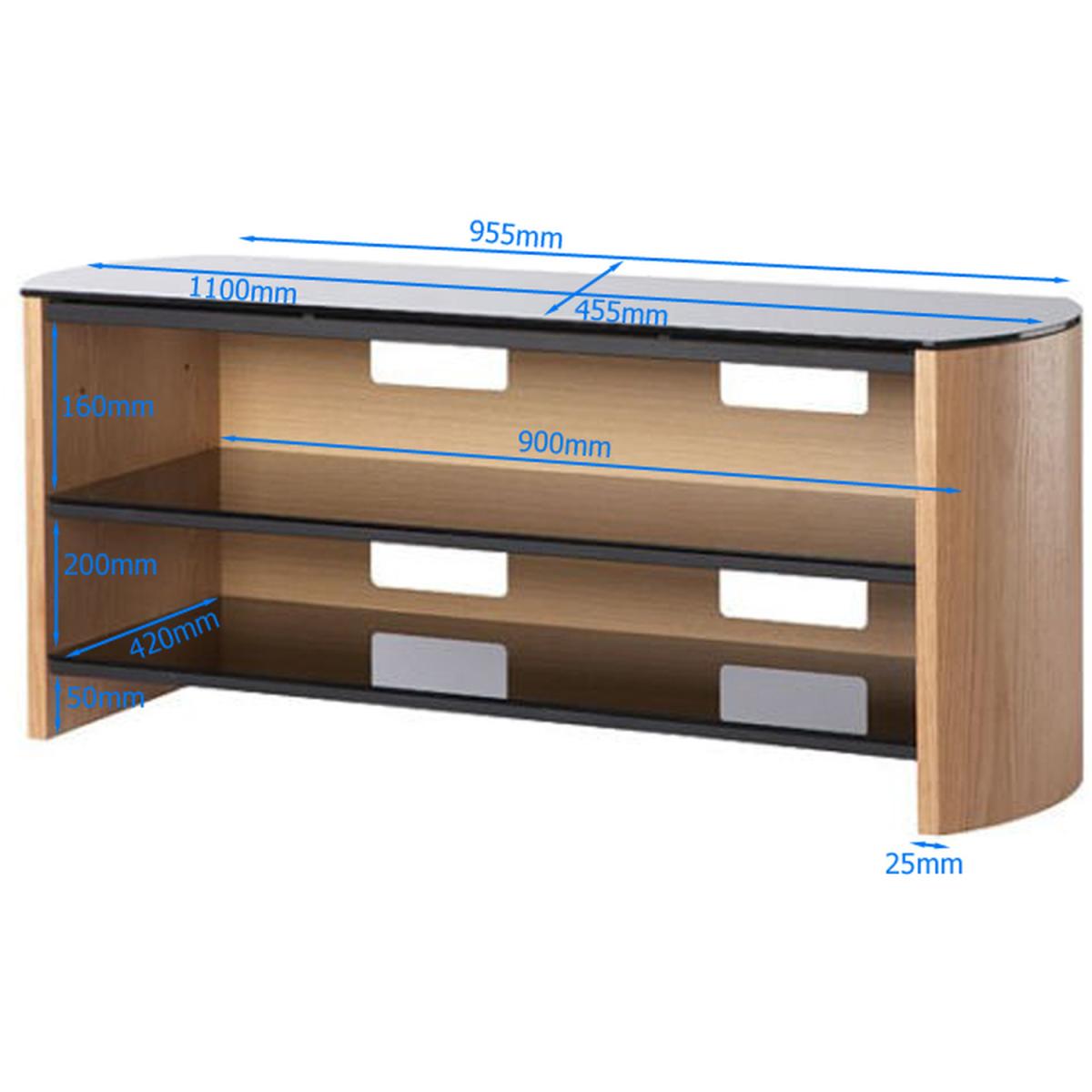 Alphason Finewoods 1100mm TV Stand  - Black – image 3