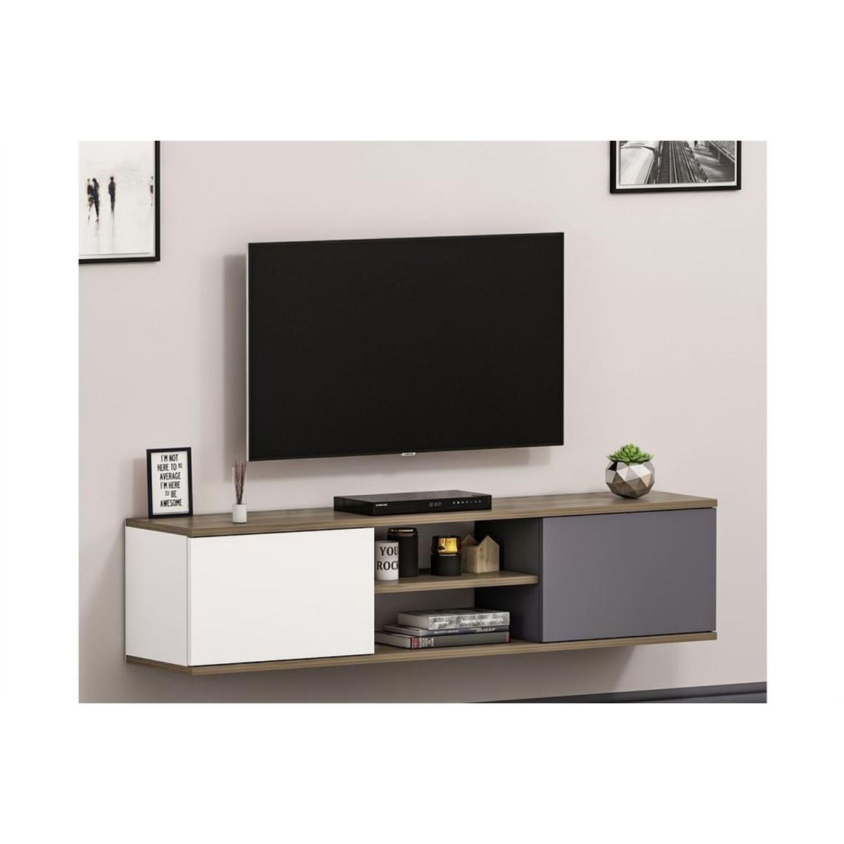 Ayze Asma TV Unit - Walnut, Anthracite, White – image 4