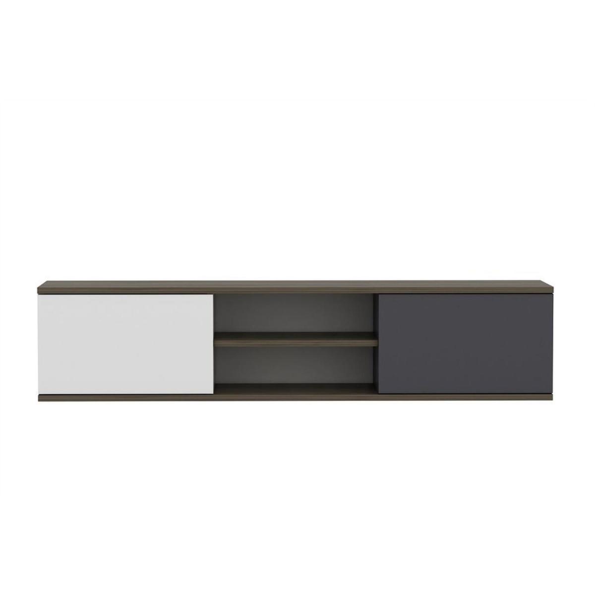 Ayze Asma TV Unit - Walnut, Anthracite, White – image 5