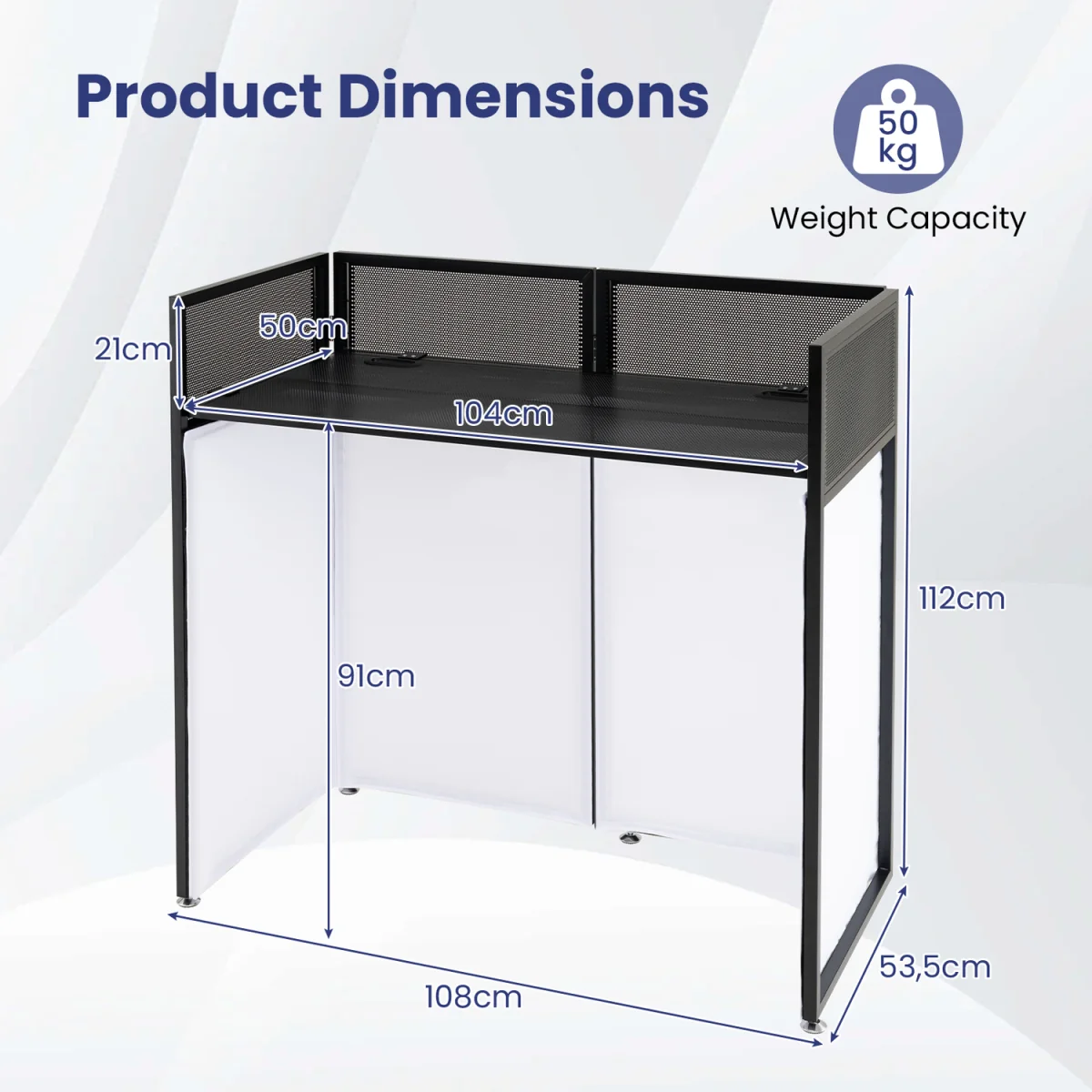 3 Cubby TV Stand with Open Storage Compartments - White – image 2