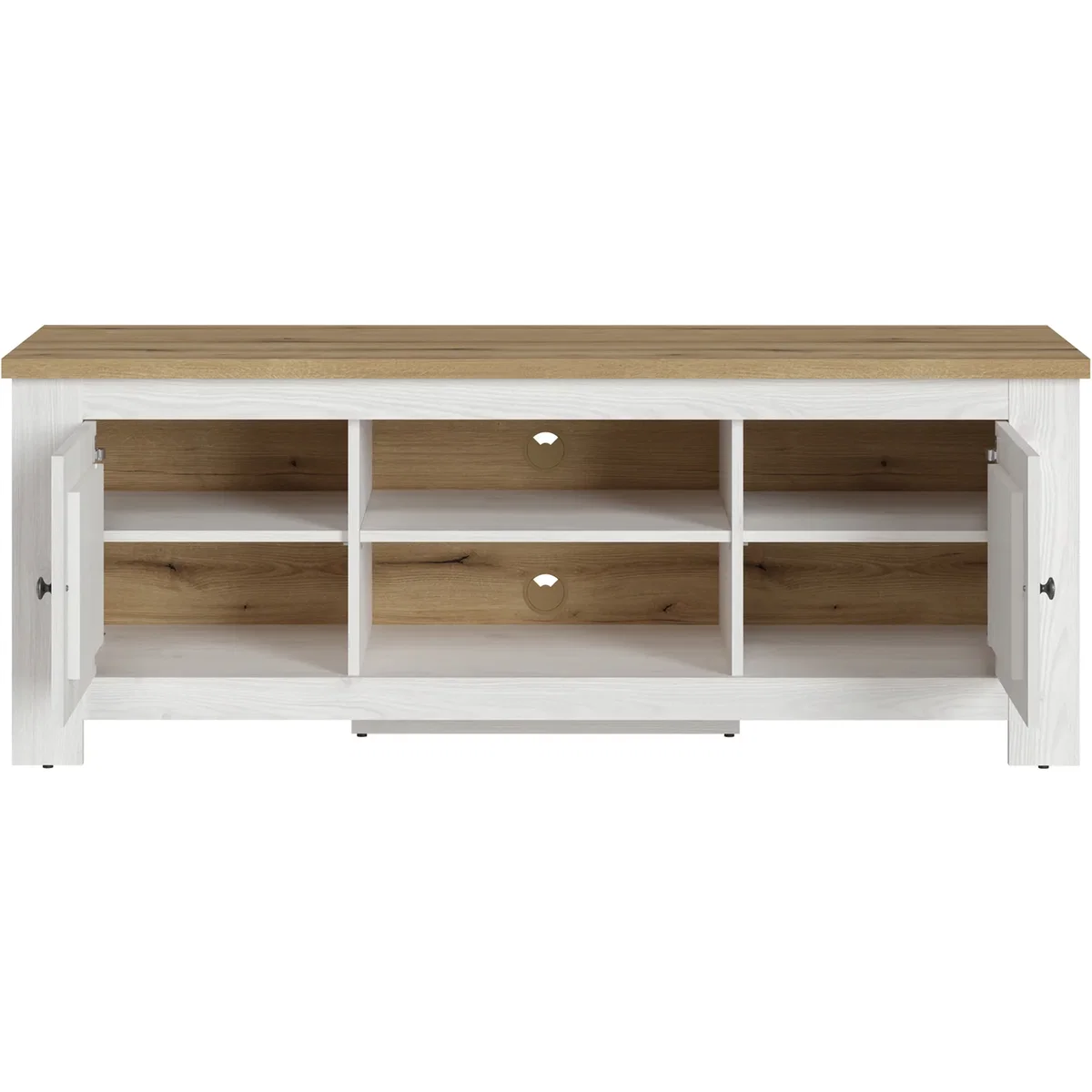 Celesto 2 Door TV Unit in White and Oak (154cm) - White & Oak – image 2
