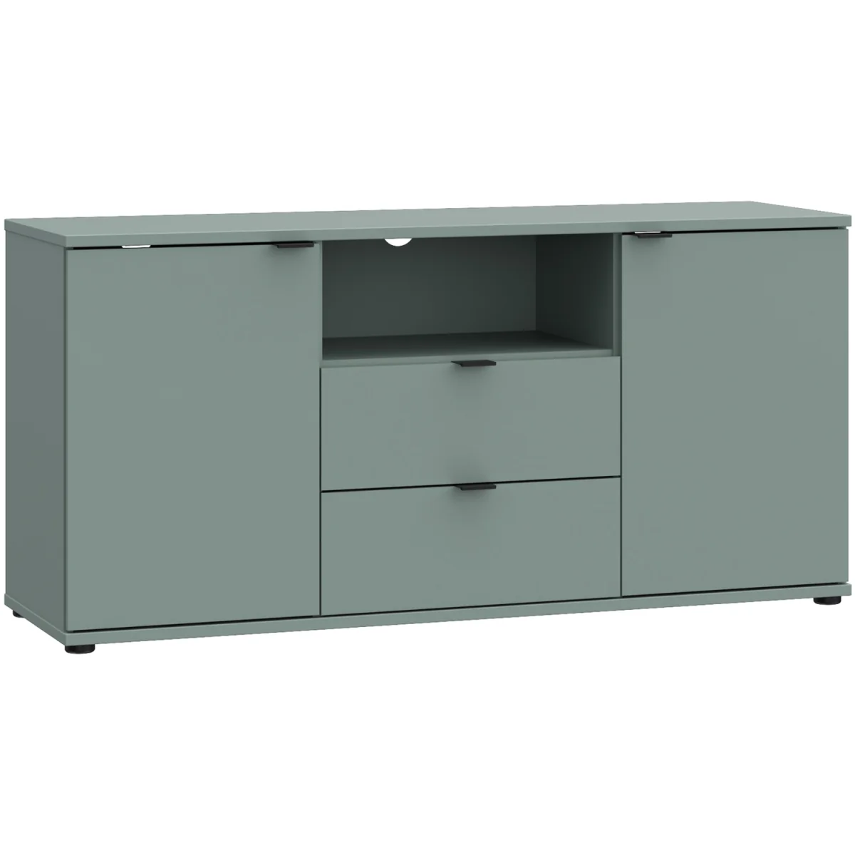 Ganymede TV Unit with Open Shelf, 2 Drawers & 2 Doors - Sage Green – image 20